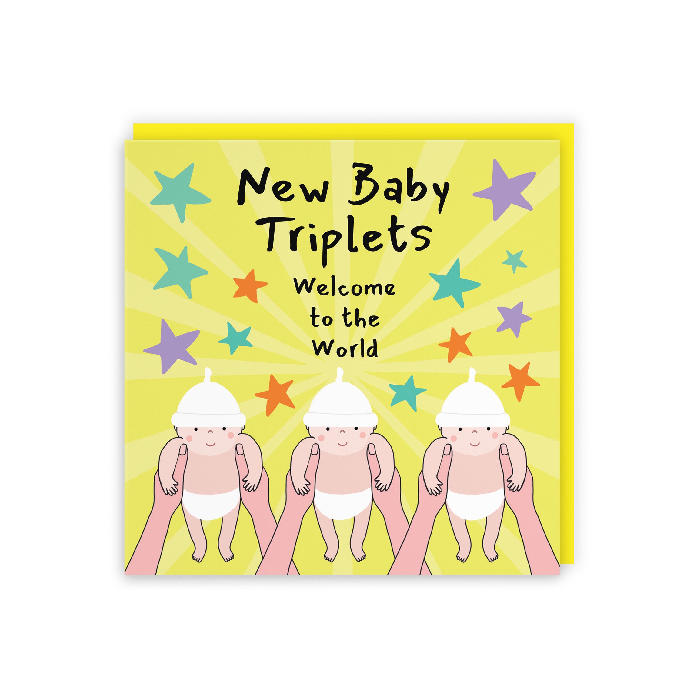 Triplets Welcome To The World New Baby Congratulations Card Bundle Of Joy Laugh Out Loud - Default Title (GK00602)