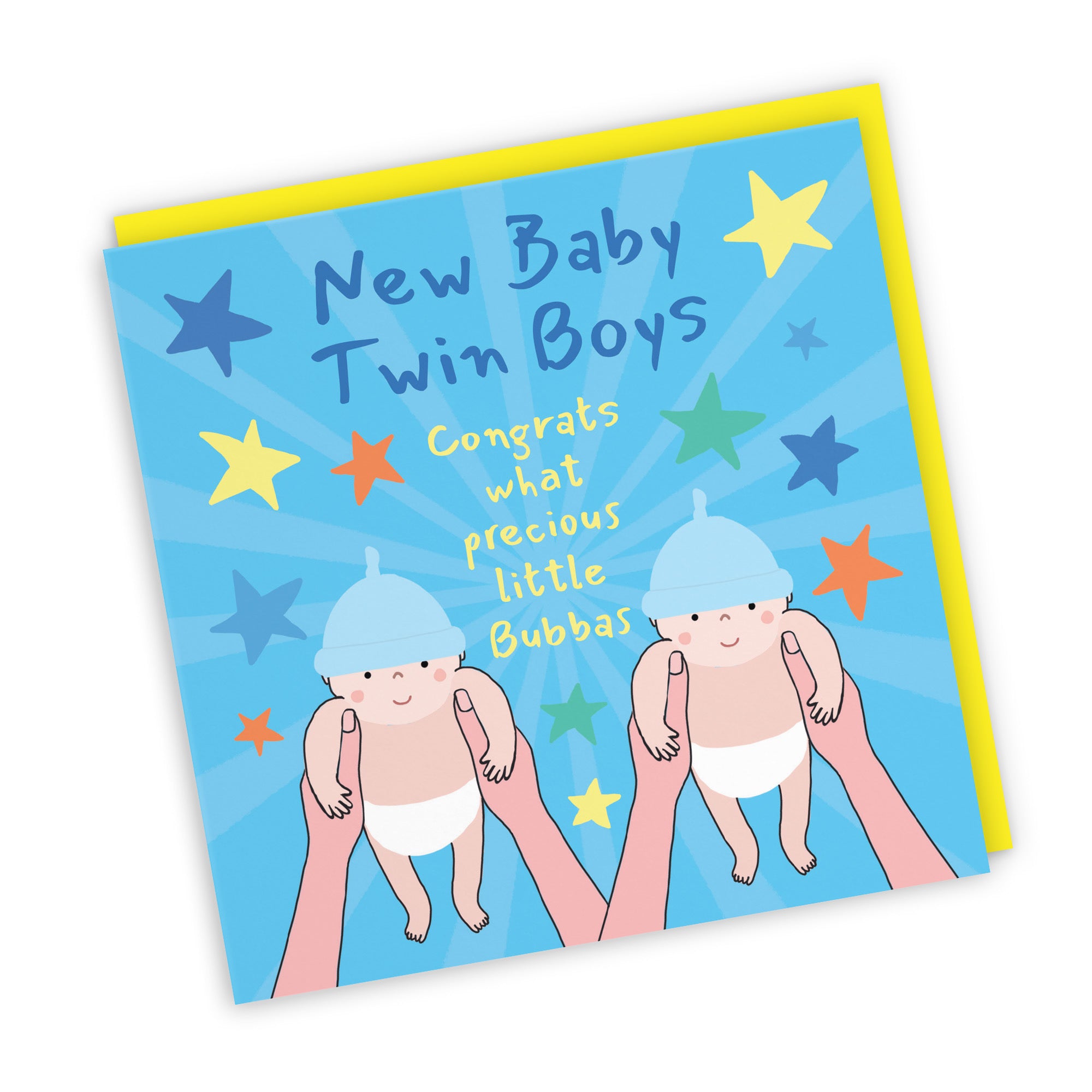 Twins New Baby Boys Congratulations Card Bundle Of Joy Laugh Out Loud - Default Title (GK00604)