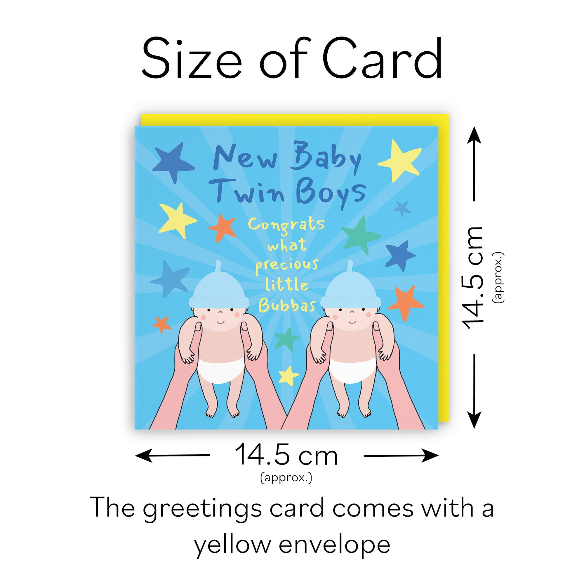 Twins New Baby Boys Congratulations Card Bundle Of Joy Laugh Out Loud - Default Title (GK00604)
