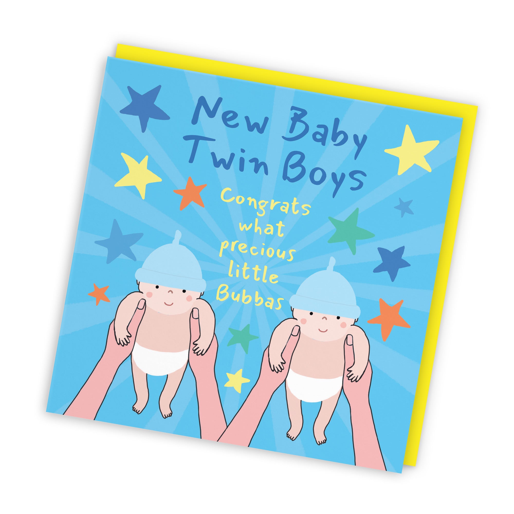 Twins New Baby Boys Congratulations Card Bundle Of Joy Laugh Out Loud - Default Title (GK00604)