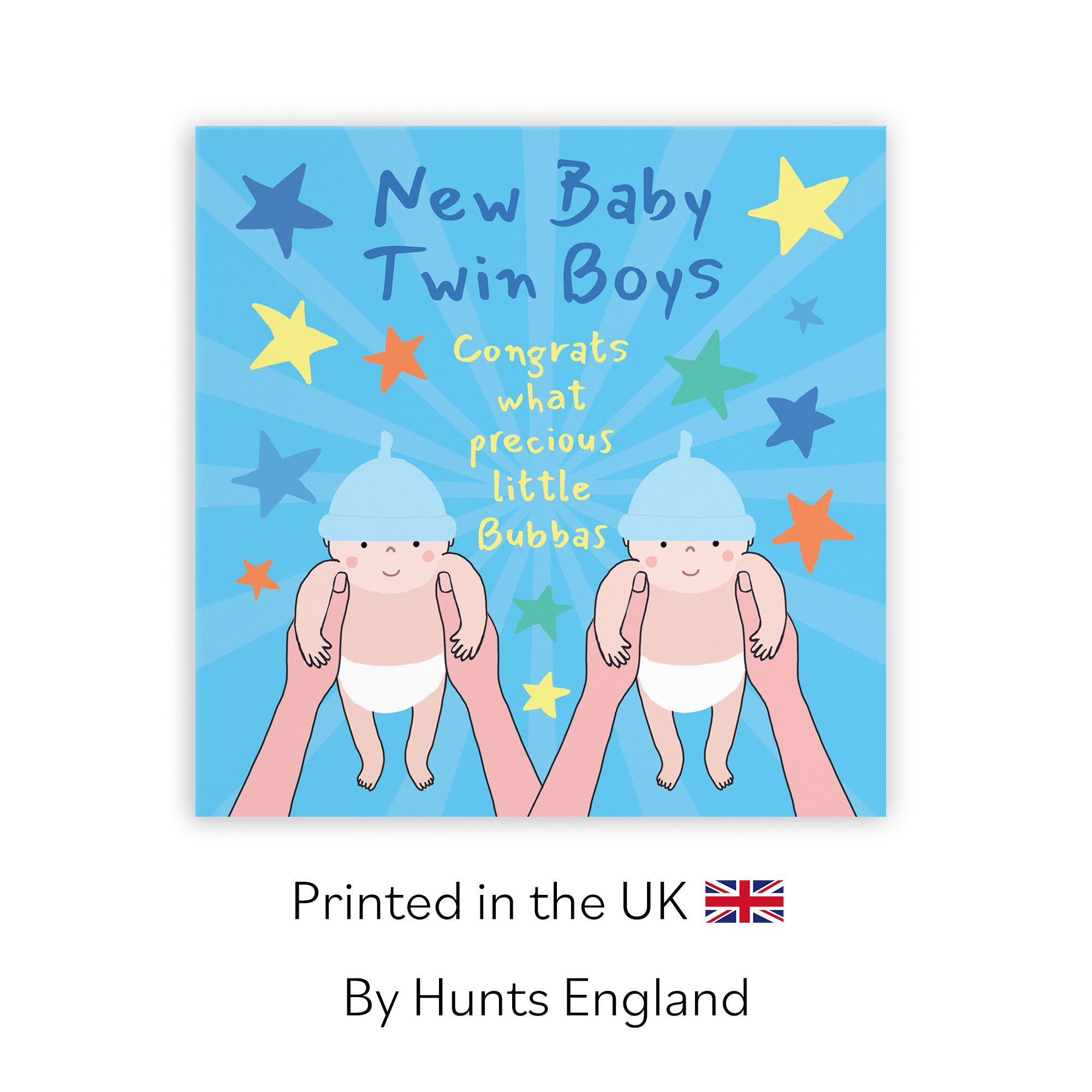 Twins New Baby Boys Congratulations Card Bundle Of Joy Laugh Out Loud - Default Title (GK00604)