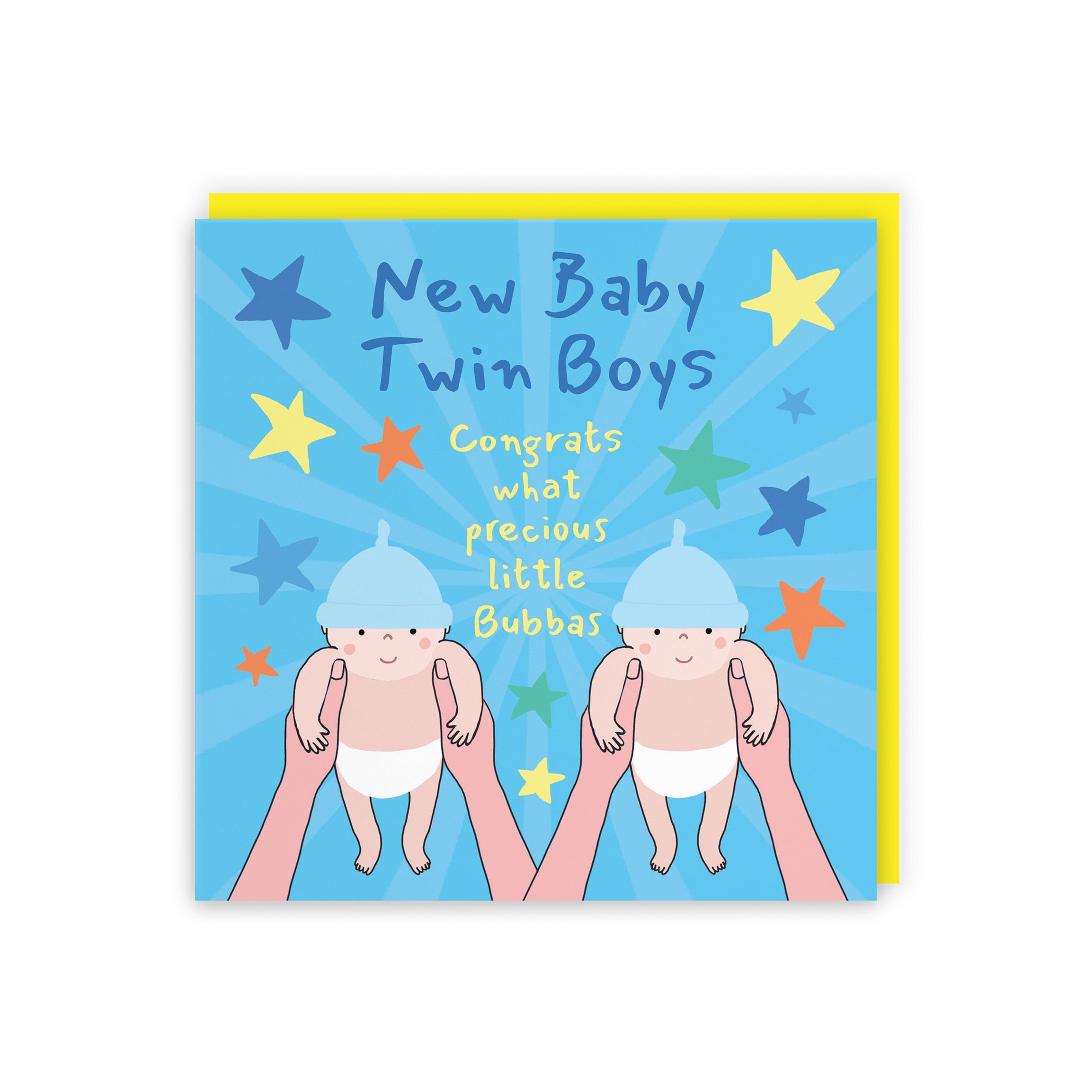 Twins New Baby Boys Congratulations Card Bundle Of Joy Laugh Out Loud - Default Title (GK00604)