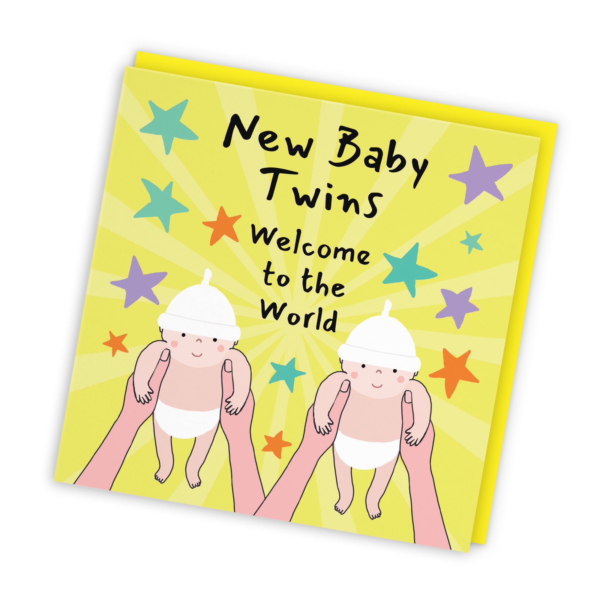 Twins Welcome To The World New Baby Congratulations Card Bundle Of Joy Laugh Out Loud - Default Title (GK00606)