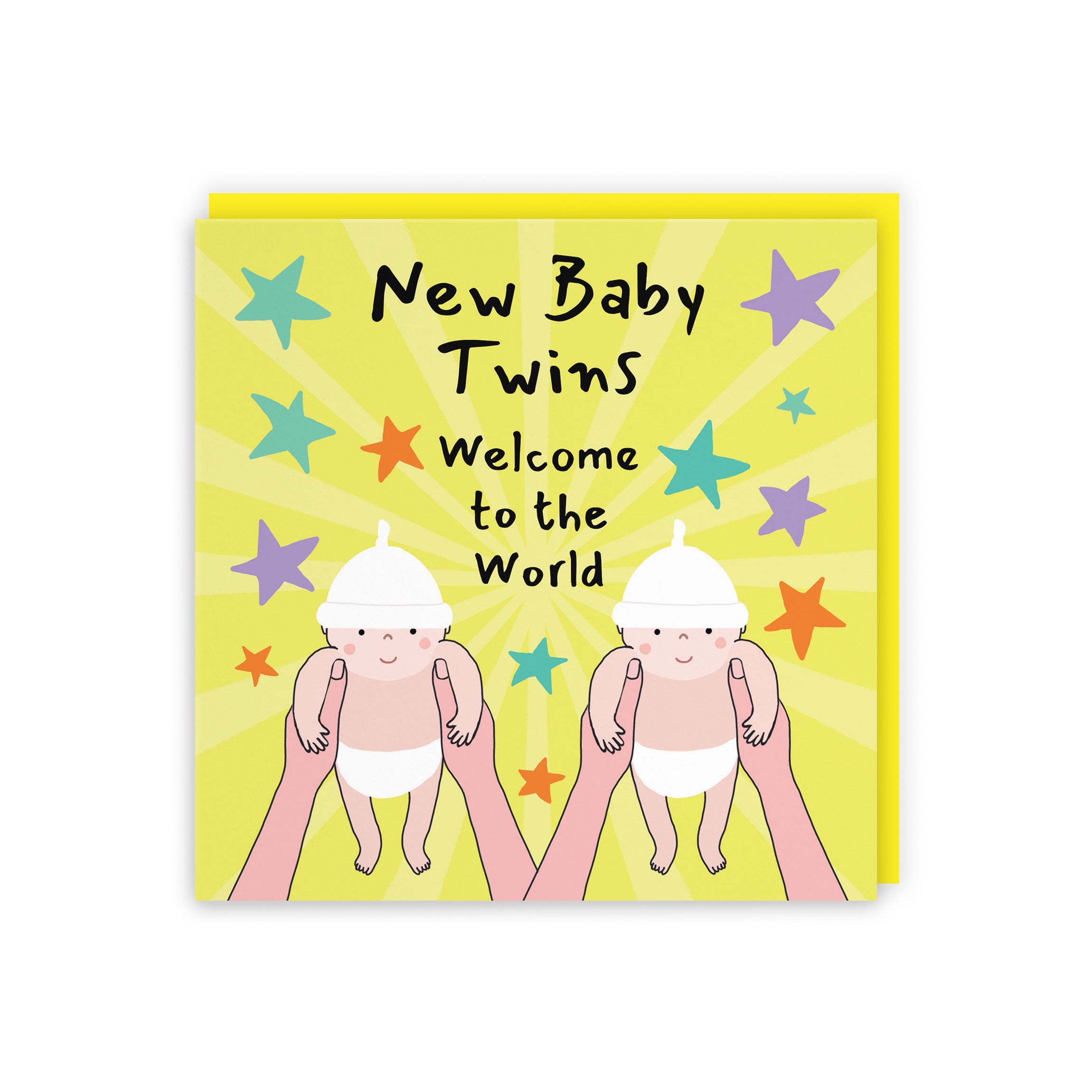 Twins Welcome To The World New Baby Congratulations Card Bundle Of Joy Laugh Out Loud - Default Title (GK00606)