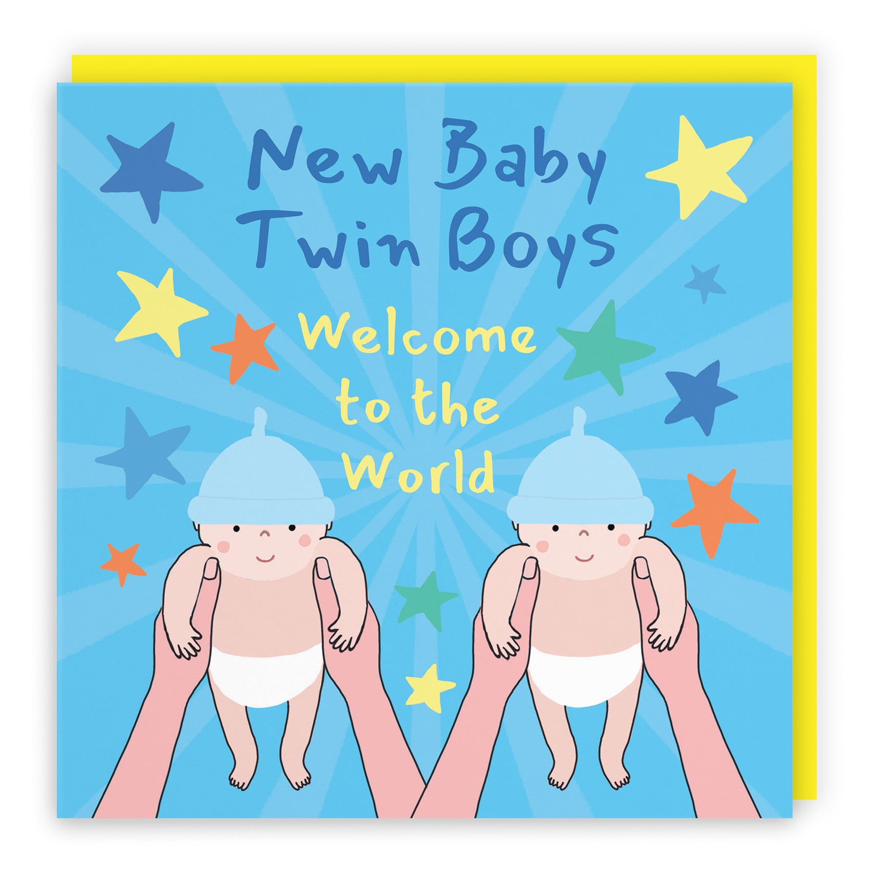 Twins Welcome To The World New Baby Boys Congratulations Card Bundle Of Joy Laugh Out Loud - Default Title (GK00607)