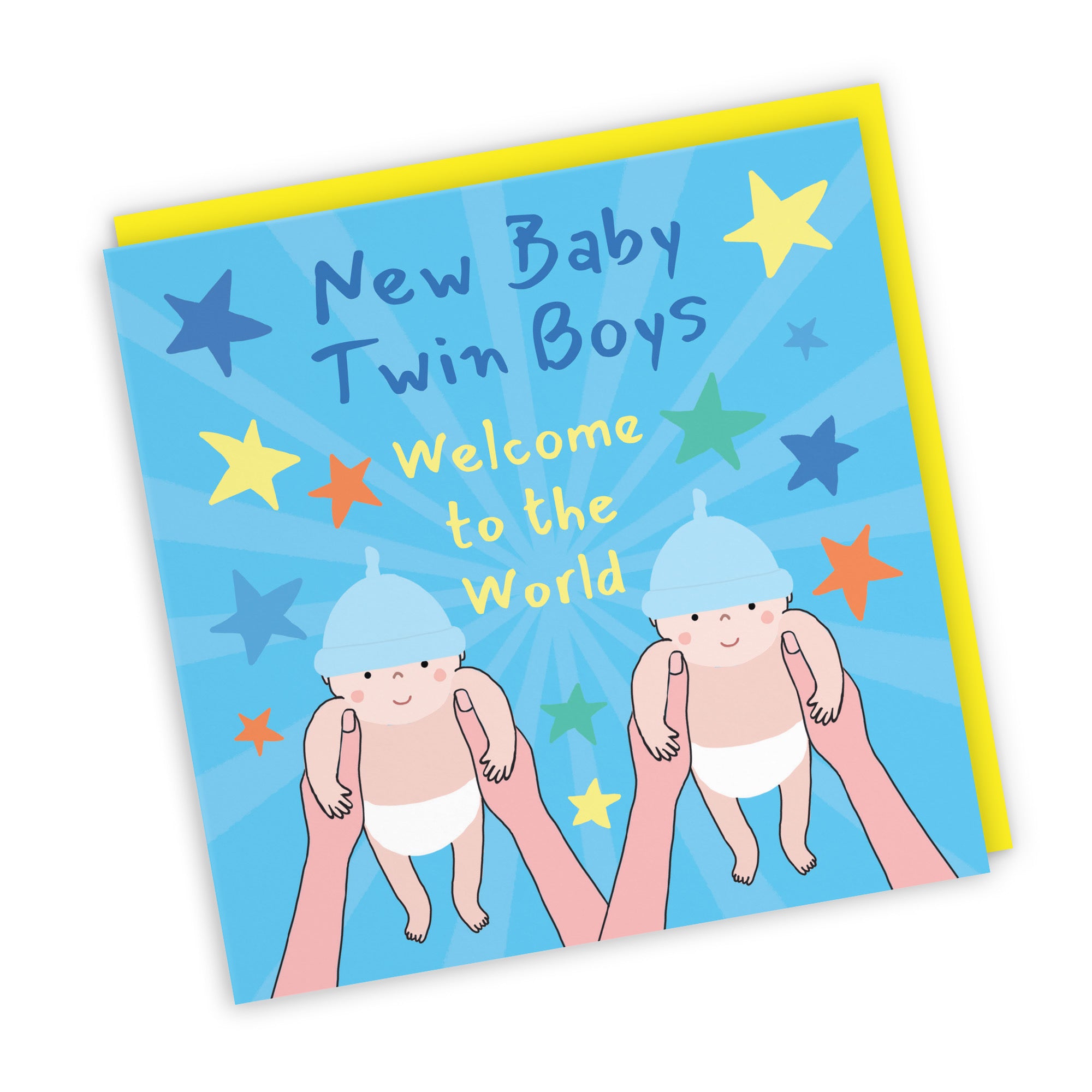 Twins Welcome To The World New Baby Boys Congratulations Card Bundle Of Joy Laugh Out Loud - Default Title (GK00607)