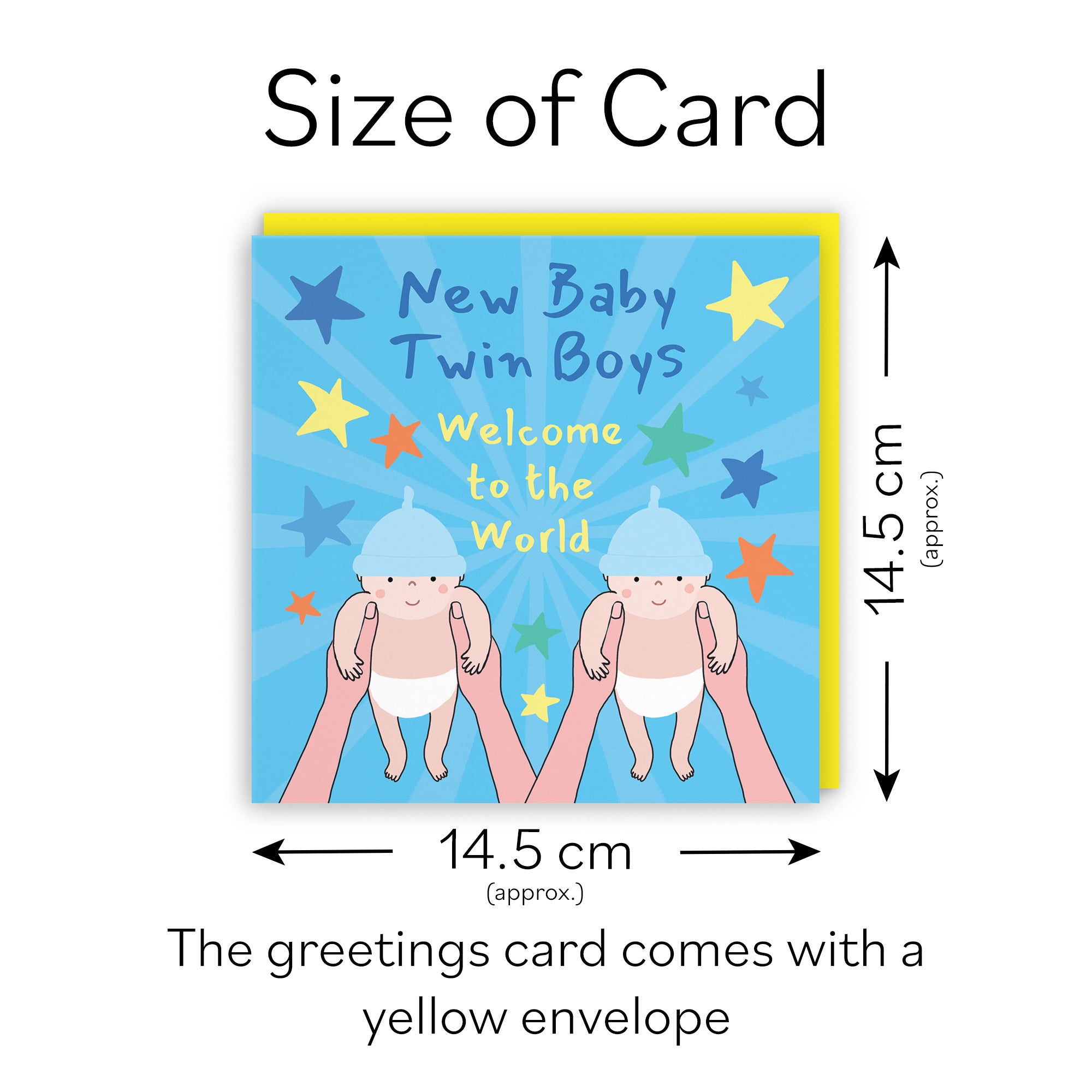 Twins Welcome To The World New Baby Boys Congratulations Card Bundle Of Joy Laugh Out Loud - Default Title (GK00607)