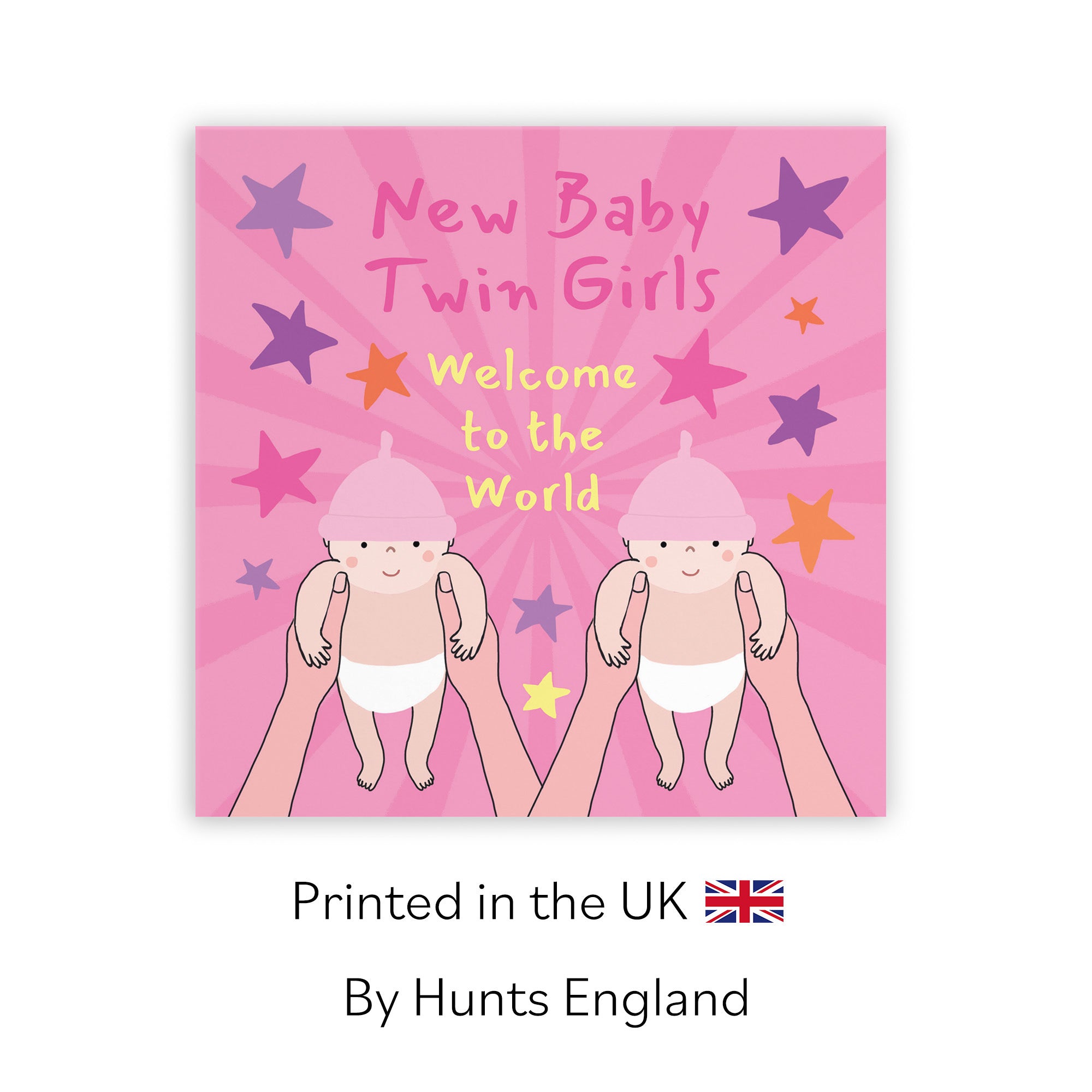 Twins Welcome To The World New Baby Girls Congratulations Card Bundle Of Joy Laugh Out Loud - Default Title (GK00608)