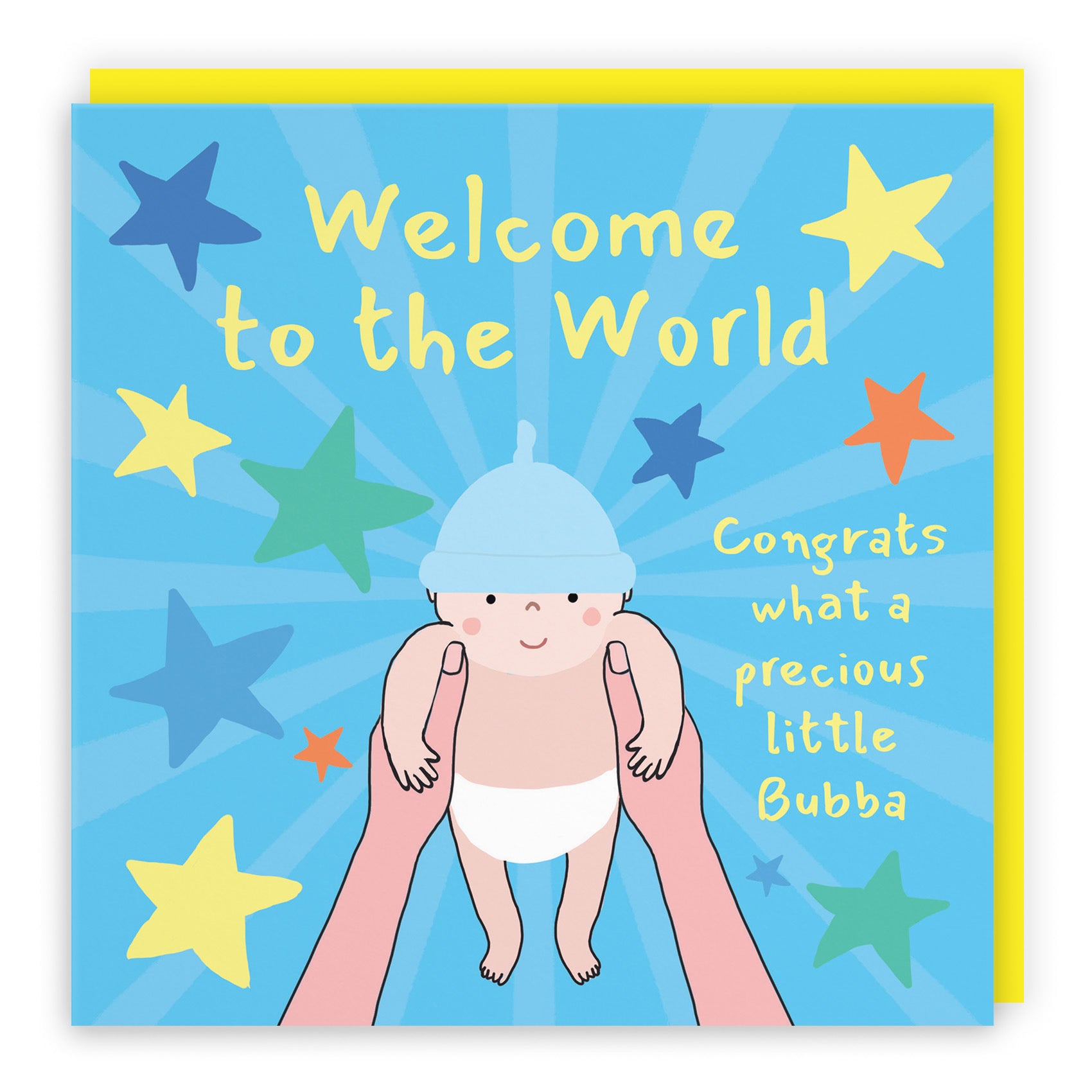 Welcome To The World New Baby Boy Congratulations Card Bundle Of Joy Laugh Out Loud - Default Title (GK00610)
