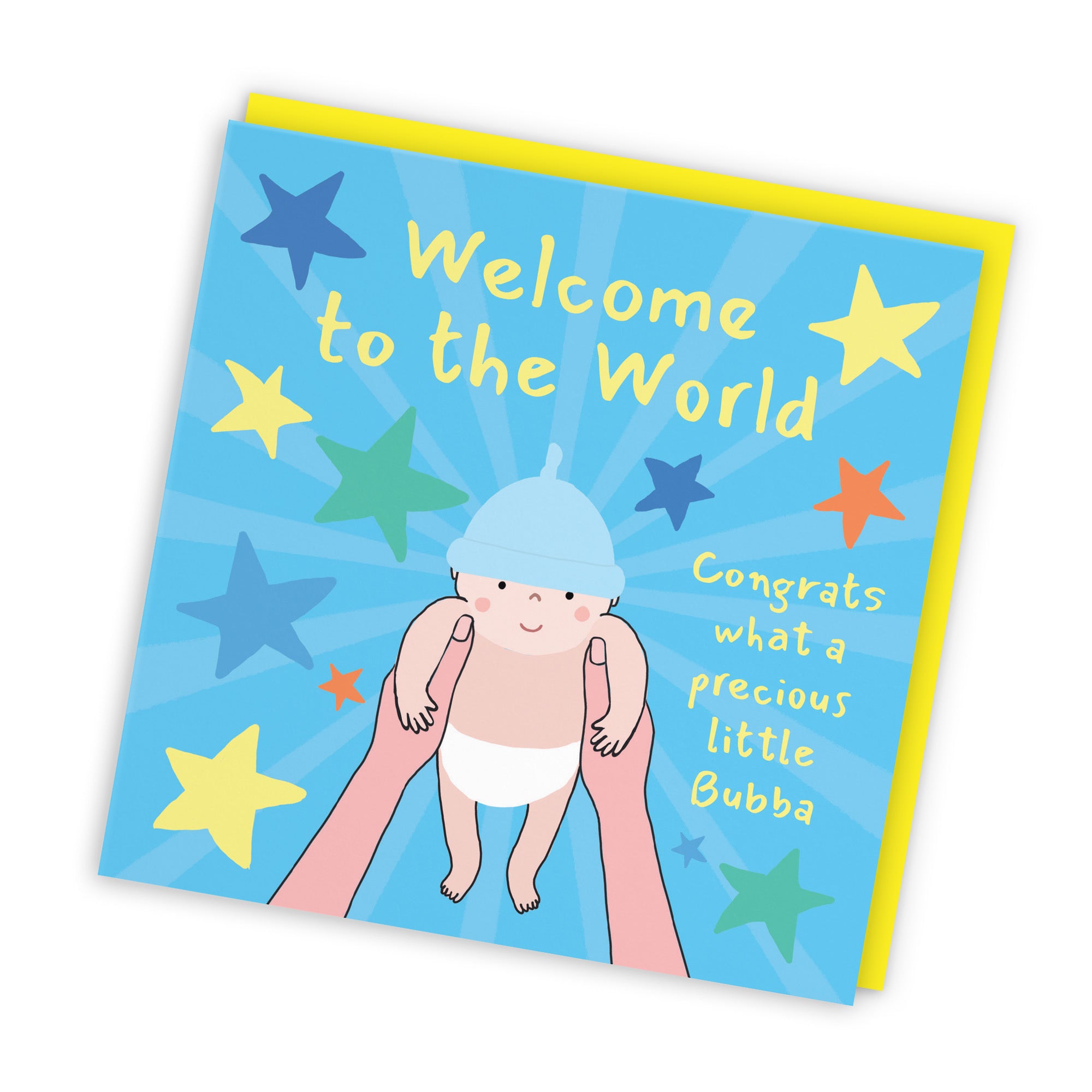 Welcome To The World New Baby Boy Congratulations Card Bundle Of Joy Laugh Out Loud - Default Title (GK00610)