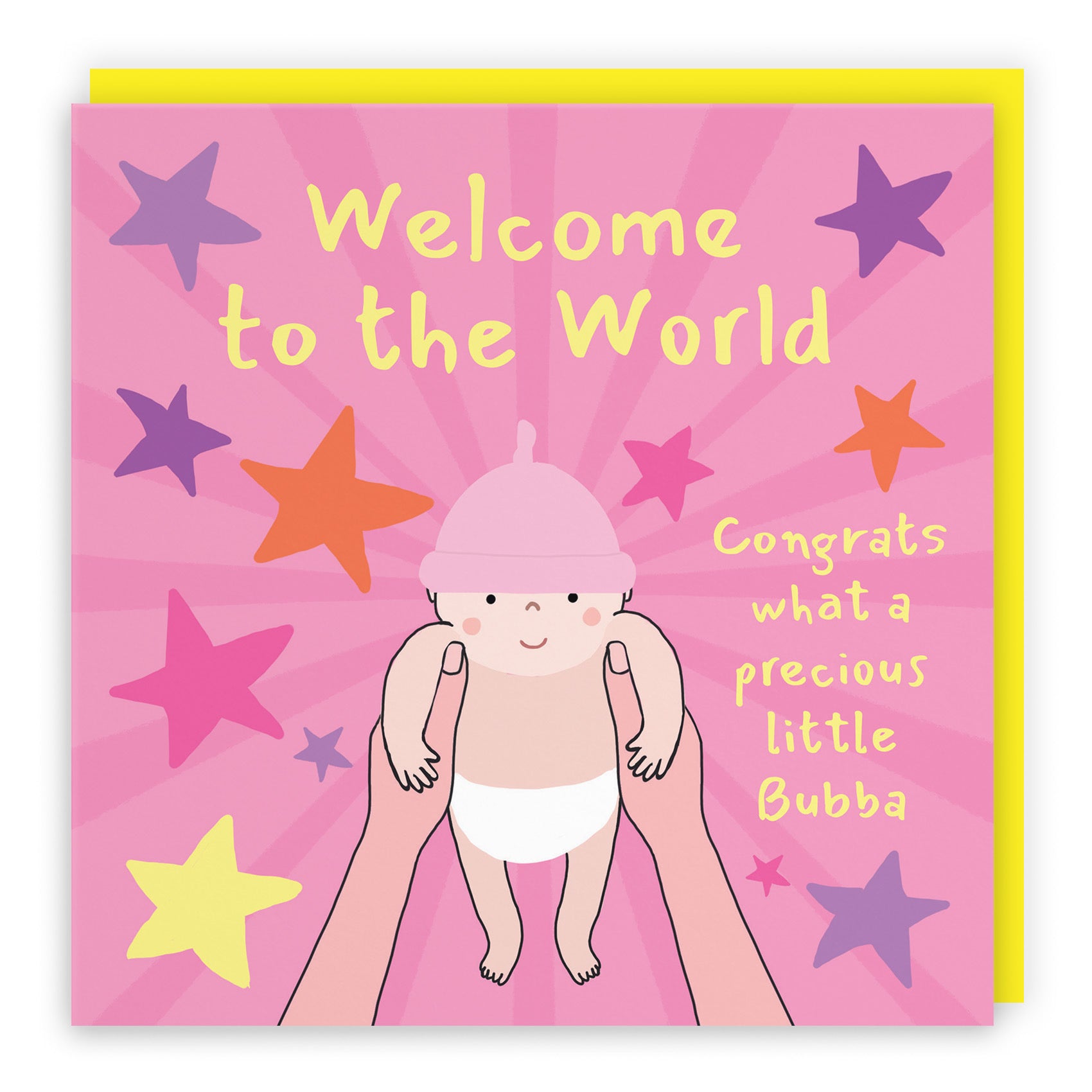 Welcome To The World New Baby Girl Congratulations Card Bundle Of Joy Laugh Out Loud - Default Title (GK00611)