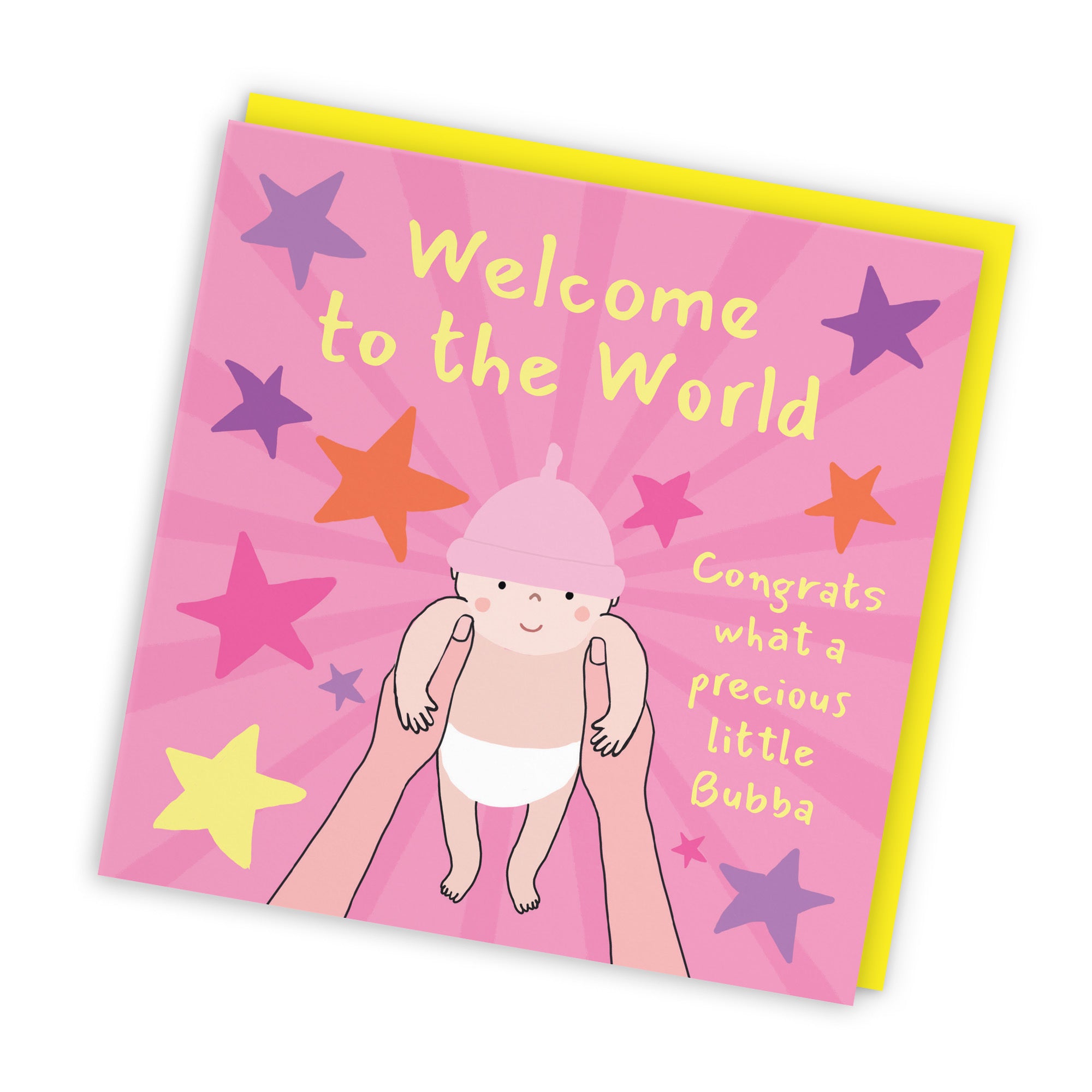 Welcome To The World New Baby Girl Congratulations Card Bundle Of Joy Laugh Out Loud - Default Title (GK00611)