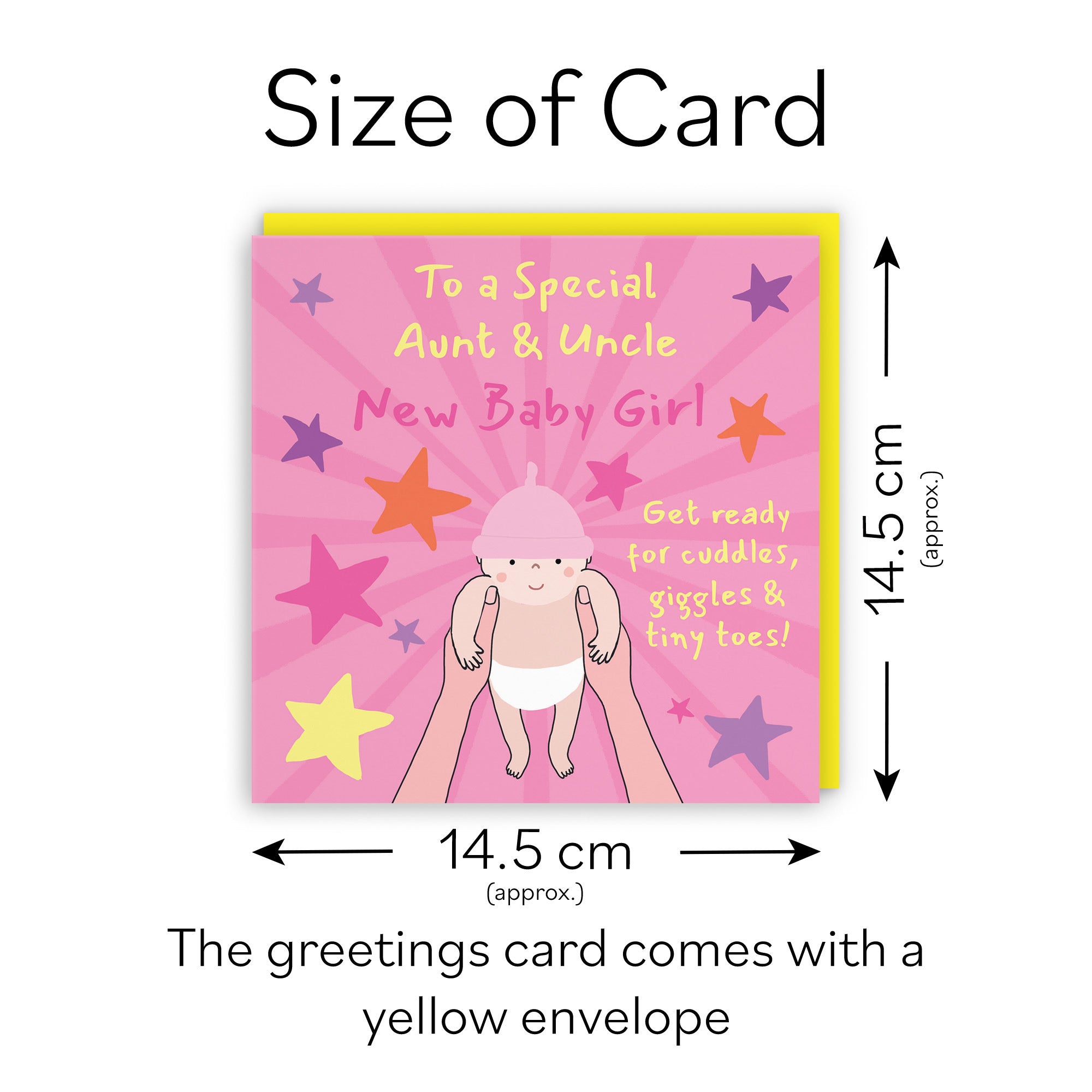 New Baby Girl Congratulations Card For Aunt And Uncle Bundle Of Joy Laugh Out Loud - Default Title (GK00615)