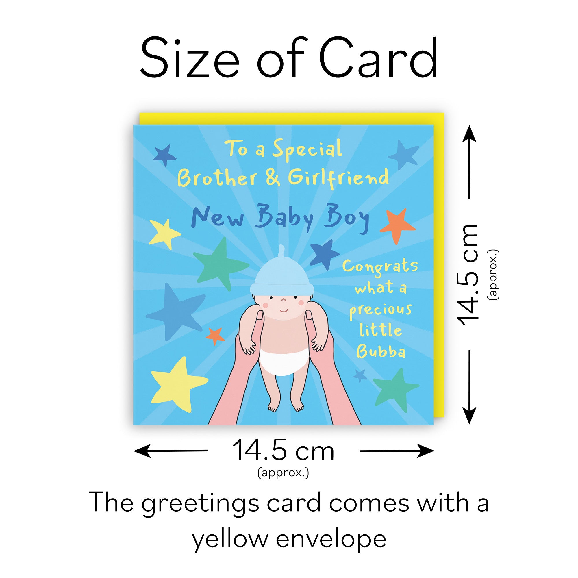 New Baby Boy Congratulations Card For Brother And Girlfriend Bundle Of Joy Laugh Out Loud - Default Title (GK00622)