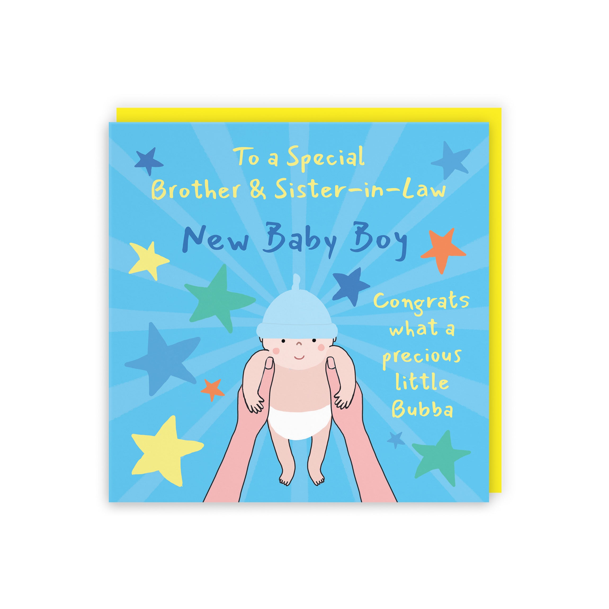 New Baby Boy Congratulations Card For Brother And Sister-in-Law Bundle Of Joy Laugh Out Loud - Default Title (GK00626)