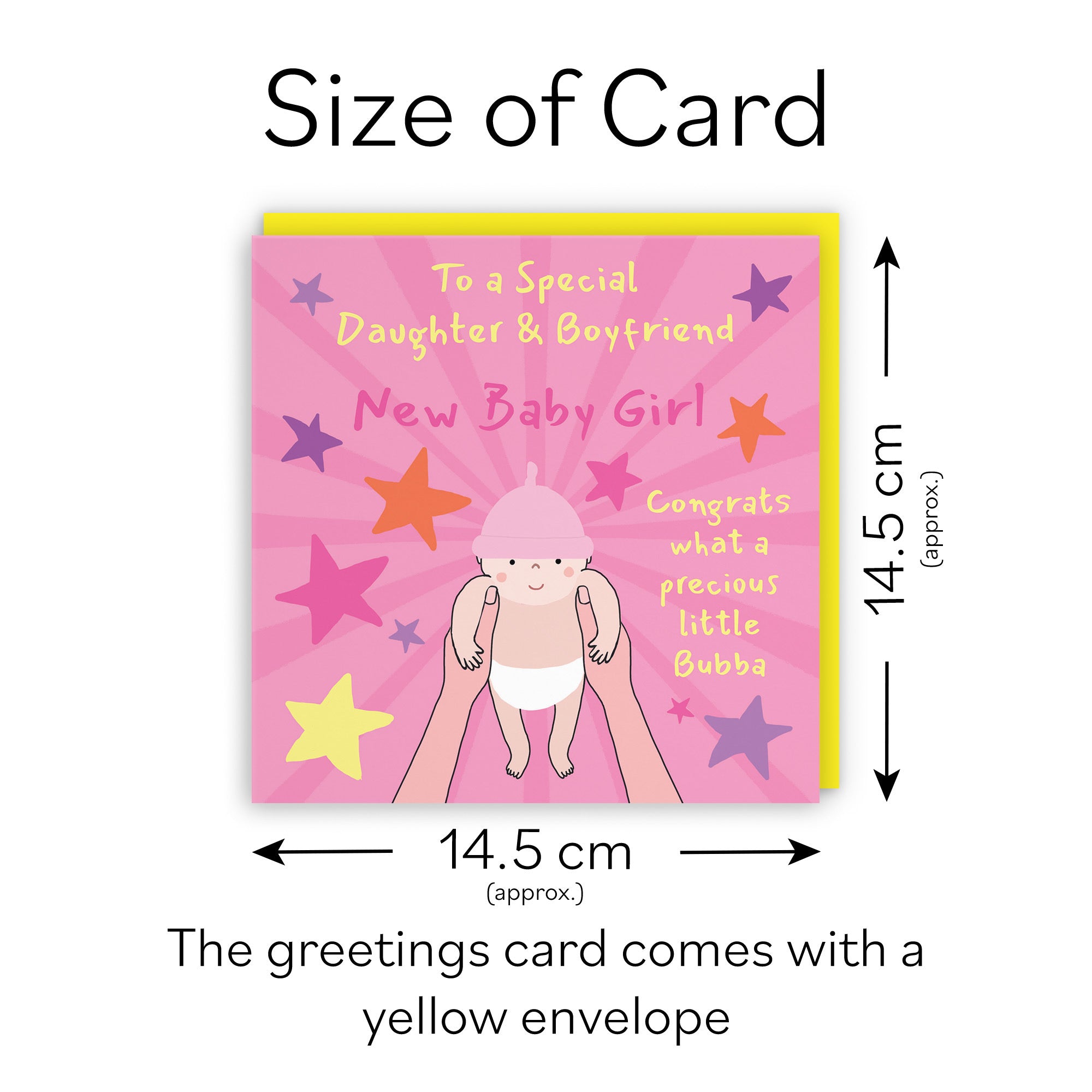 New Baby Girl Congratulations Card For Daughter And Boyfriend Bundle Of Joy Laugh Out Loud - Default Title (GK00633)