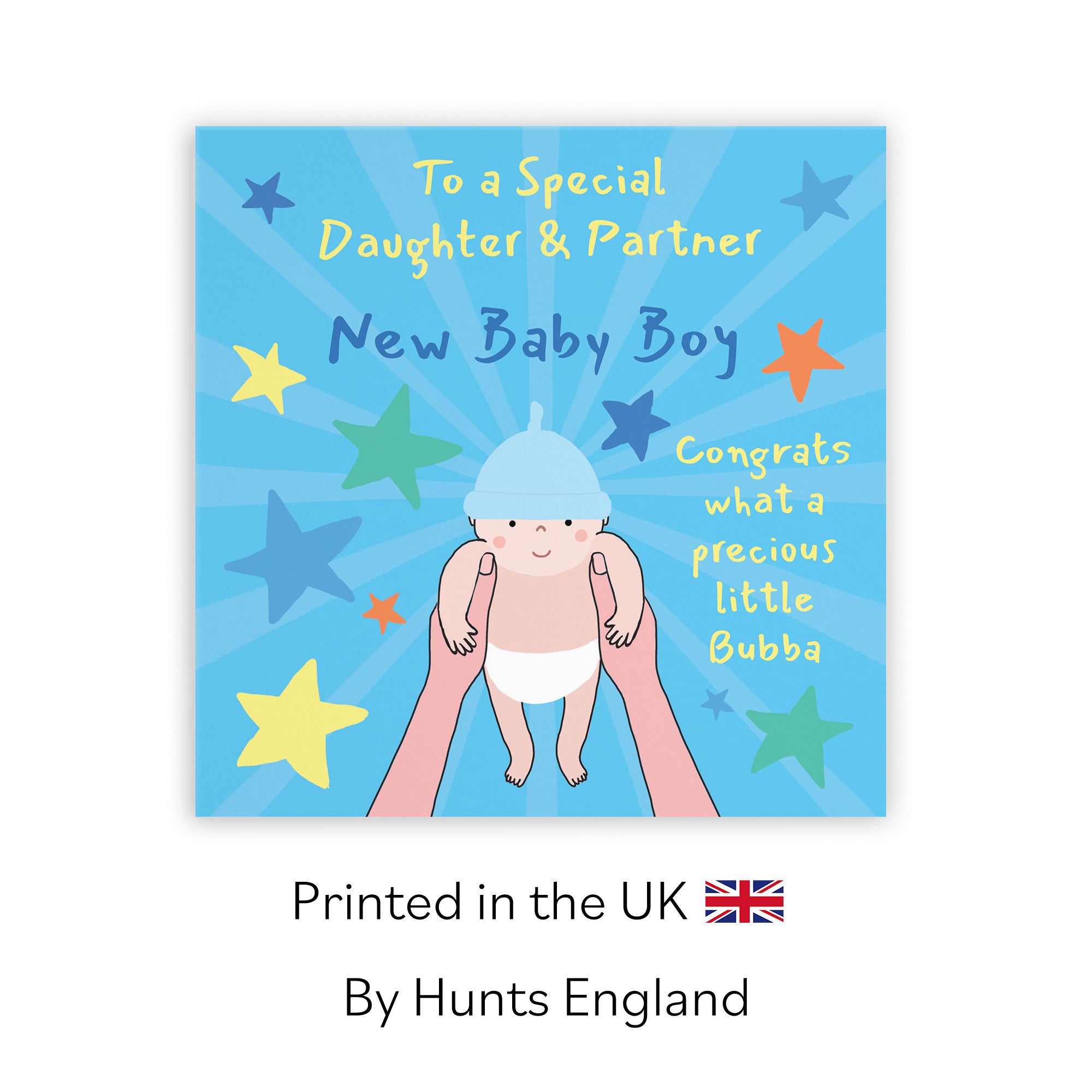 New Baby Boy Congratulations Card For Daughter And Partner Bundle Of Joy Laugh Out Loud - Default Title (GK00636)
