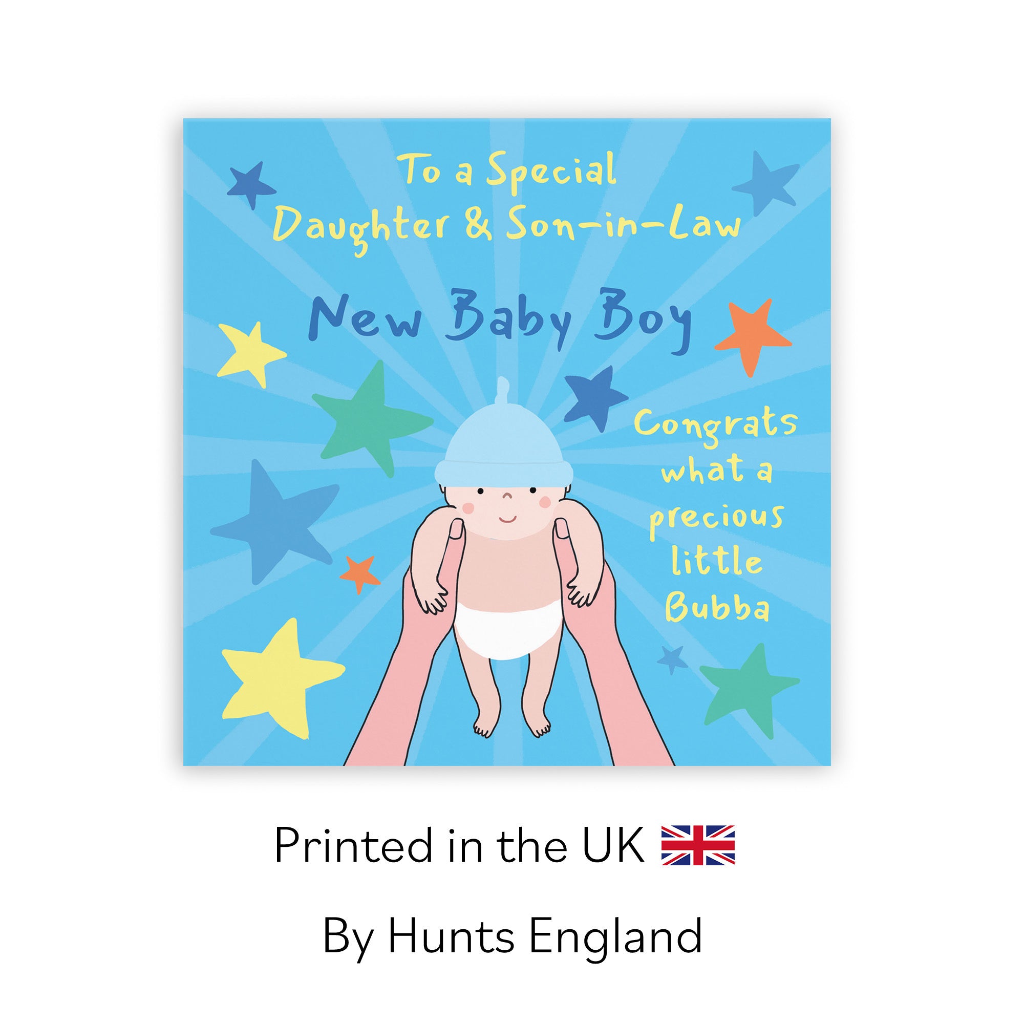 New Baby Boy Congratulations Card For Daughter And Son-in-Law Bundle Of Joy Laugh Out Loud - Default Title (GK00638)