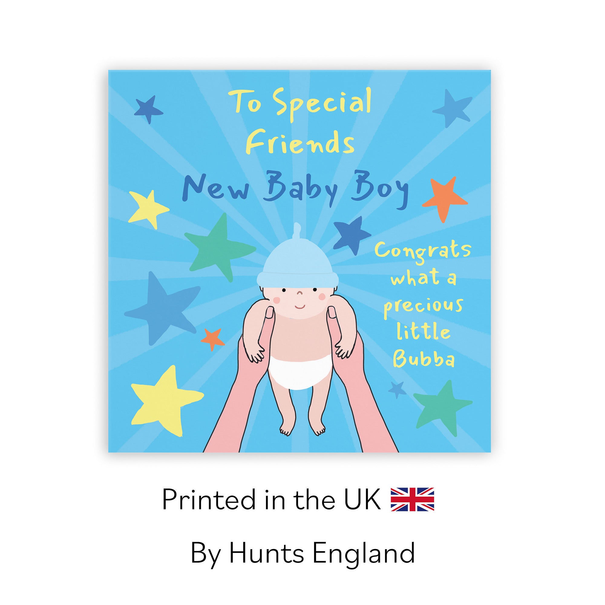 New Baby Boy Congratulations Card For Friends Bundle Of Joy Laugh Out Loud - Default Title (GK00640)