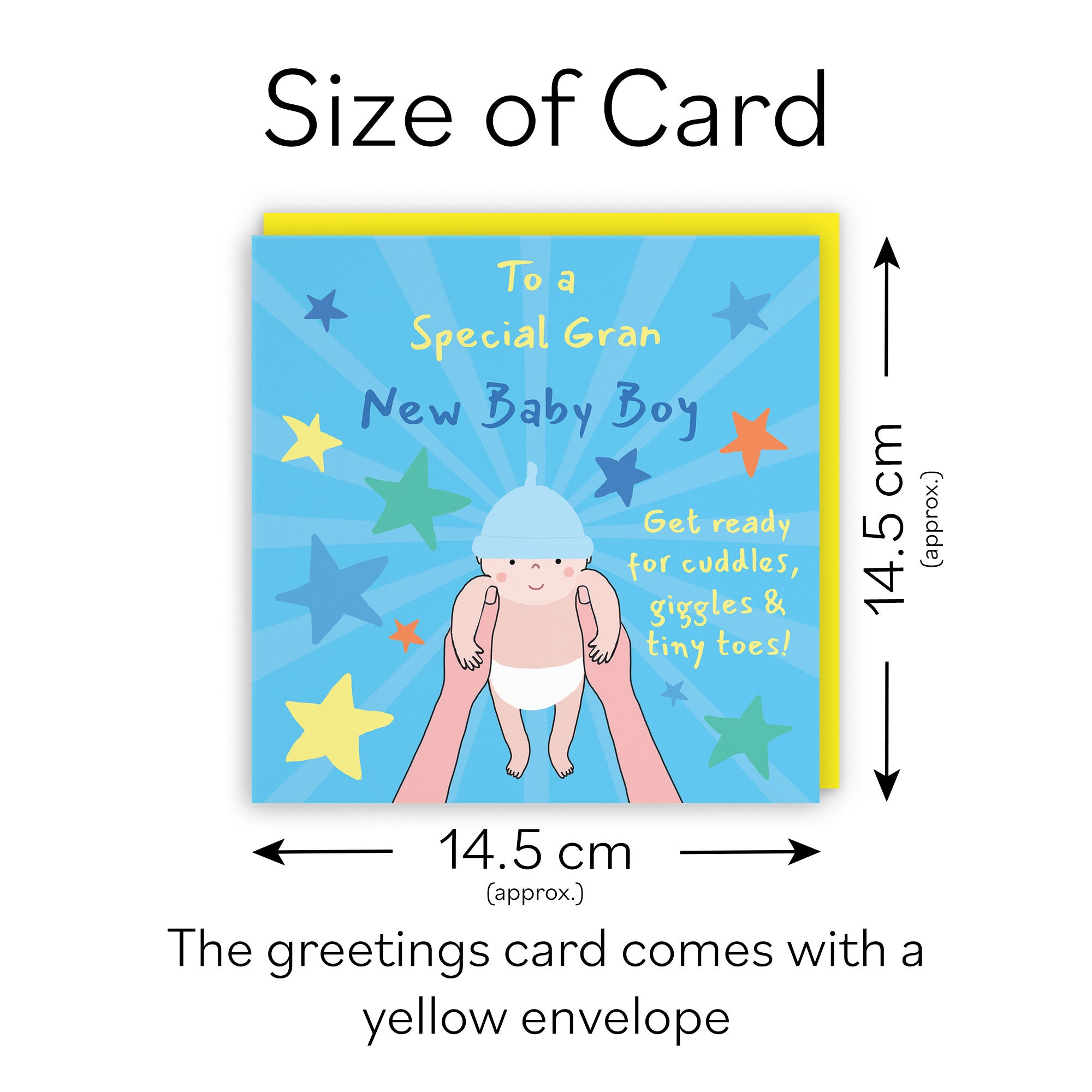 New Baby Boy Congratulations Card For Gran Bundle Of Joy Laugh Out Loud - Default Title (GK00642)