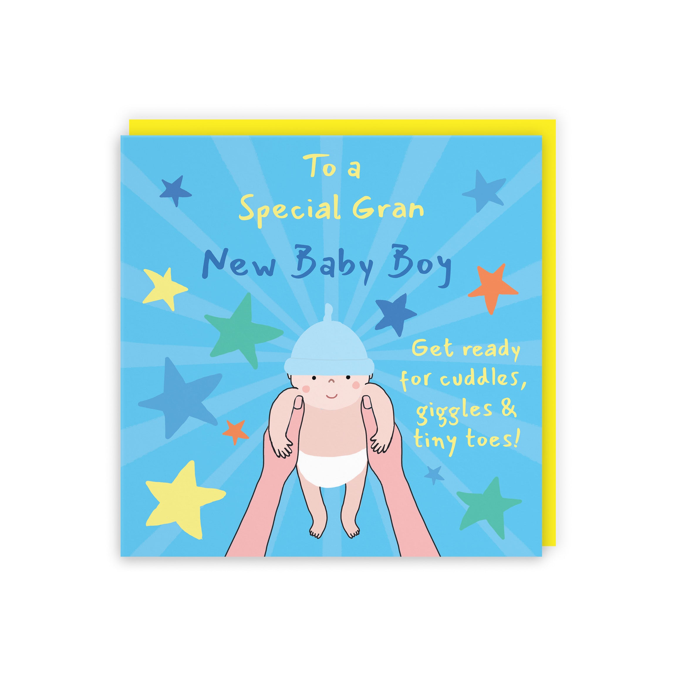 New Baby Boy Congratulations Card For Gran Bundle Of Joy Laugh Out Loud - Default Title (GK00642)