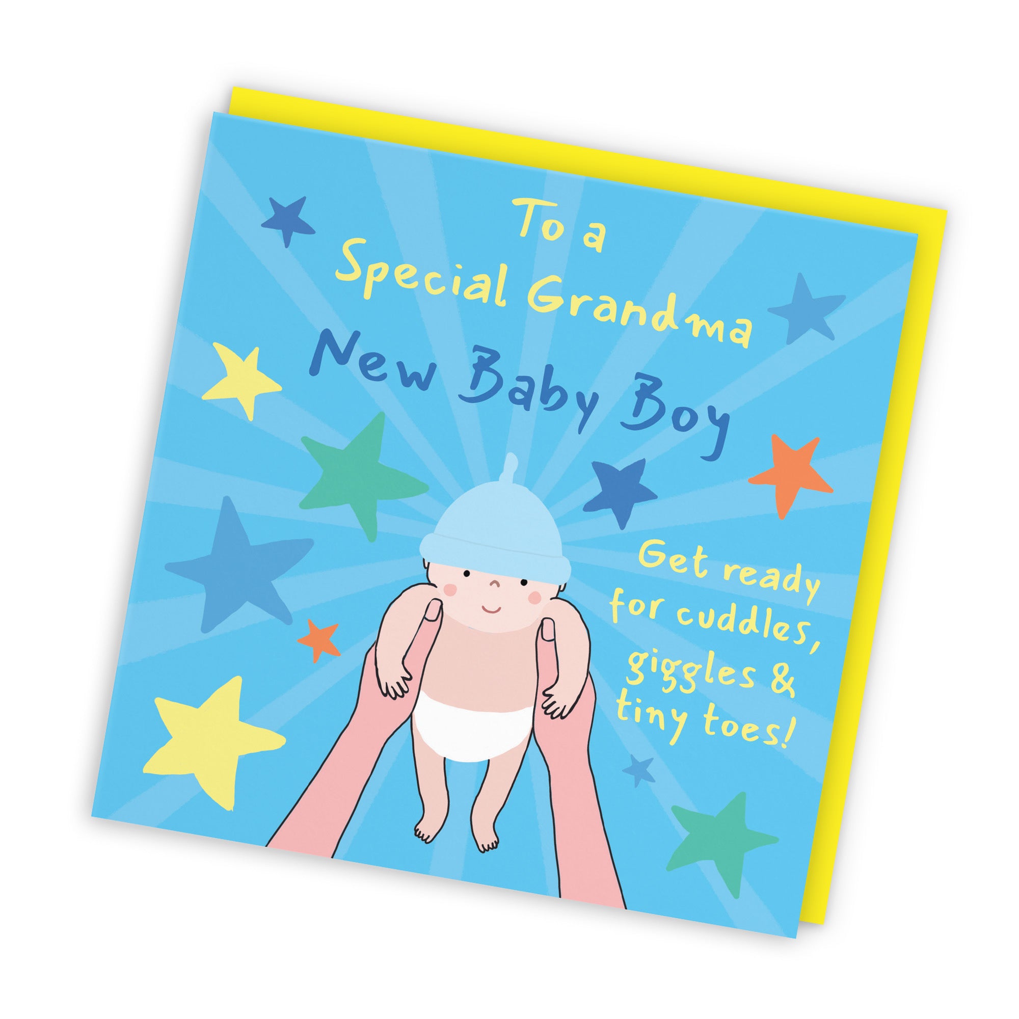 New Baby Boy Congratulations Card For Grandma Bundle Of Joy Laugh Out Loud - Default Title (GK00650)
