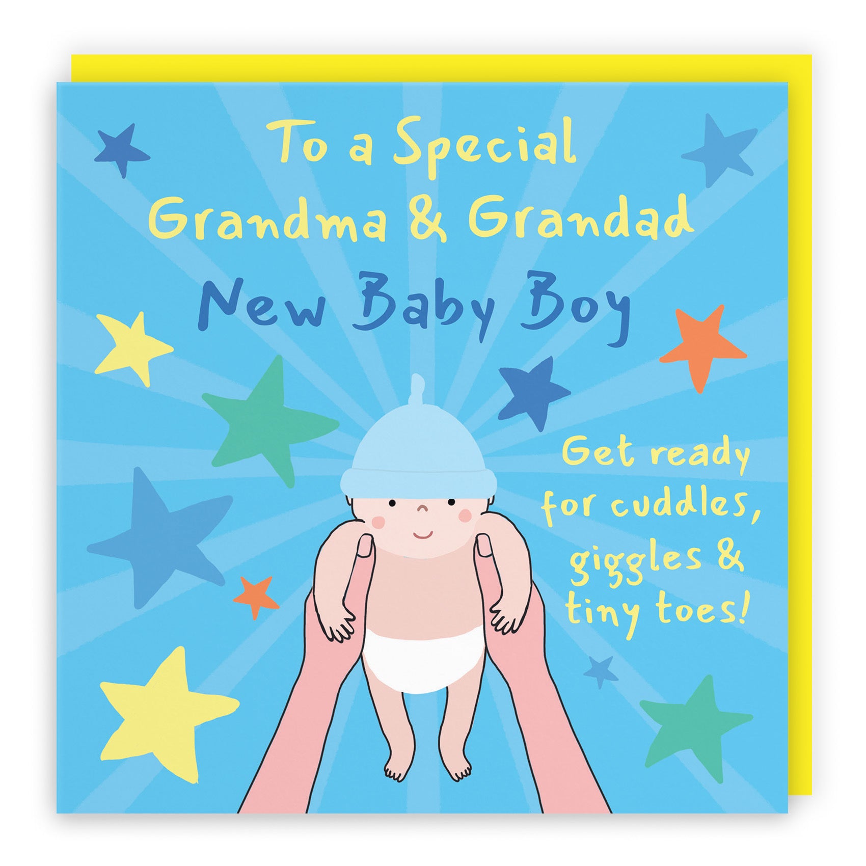 New Baby Boy Congratulations Card For Grandma And Grandad Bundle Of Joy Laugh Out Loud - Default Title (GK00652)