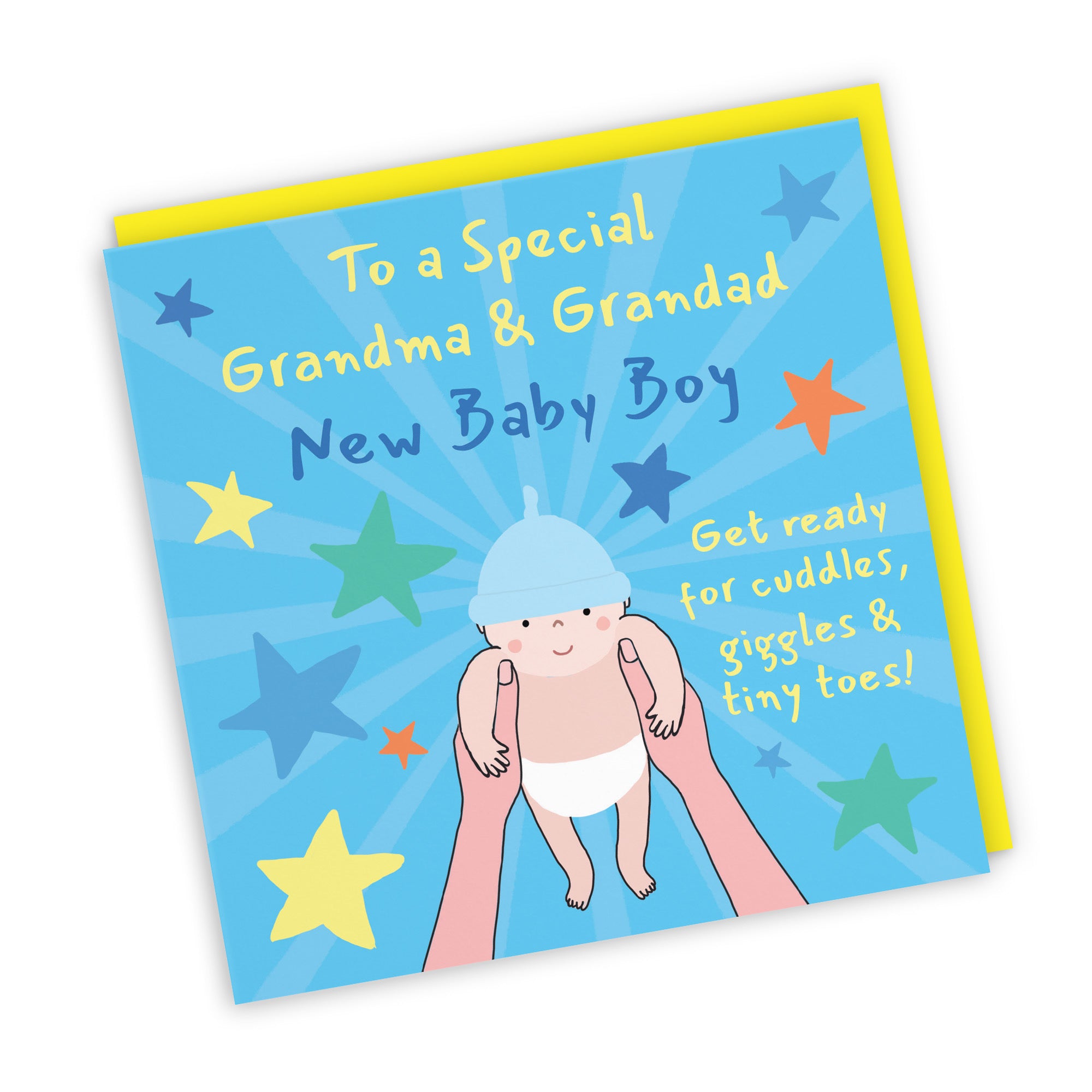 New Baby Boy Congratulations Card For Grandma And Grandad Bundle Of Joy Laugh Out Loud - Default Title (GK00652)