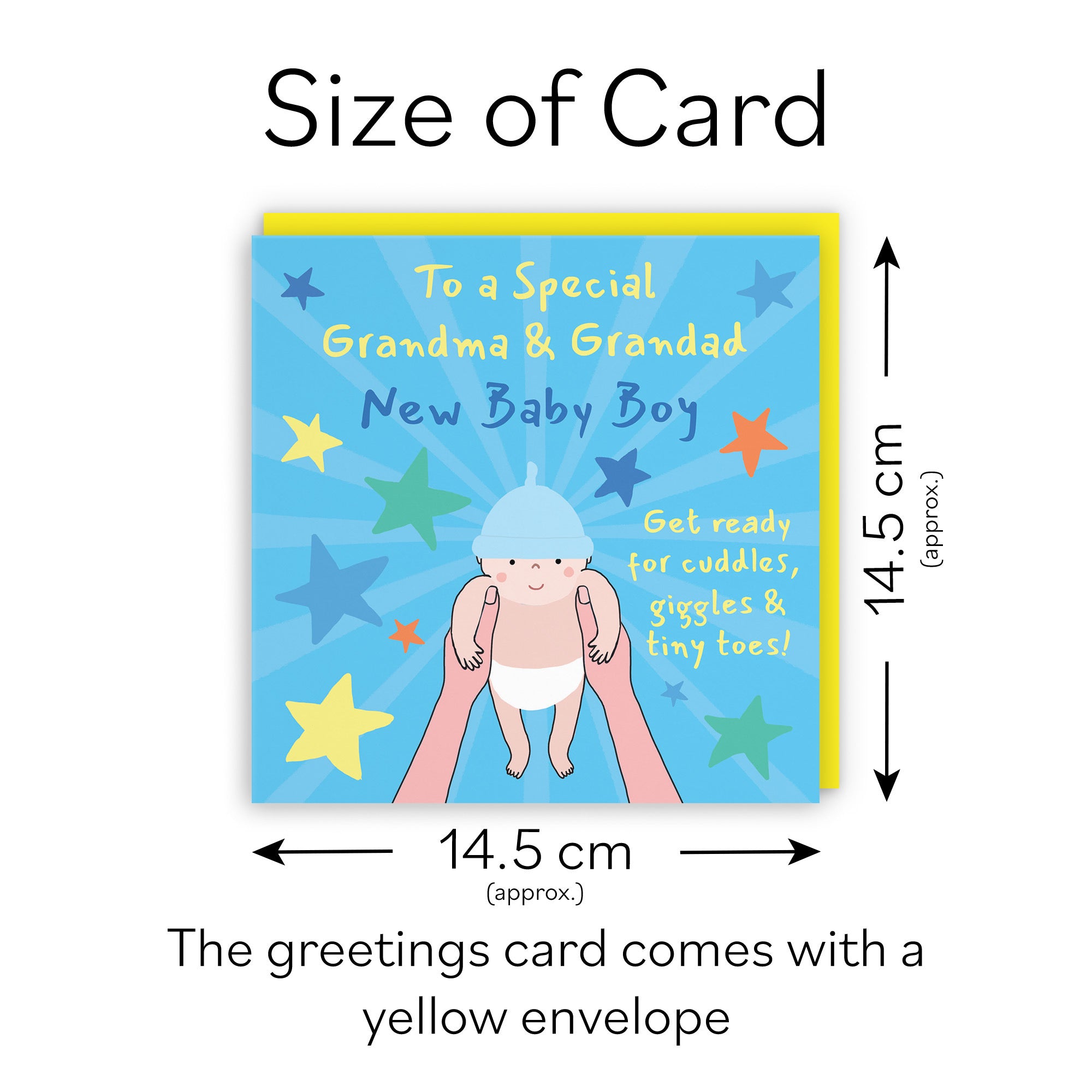 New Baby Boy Congratulations Card For Grandma And Grandad Bundle Of Joy Laugh Out Loud - Default Title (GK00652)