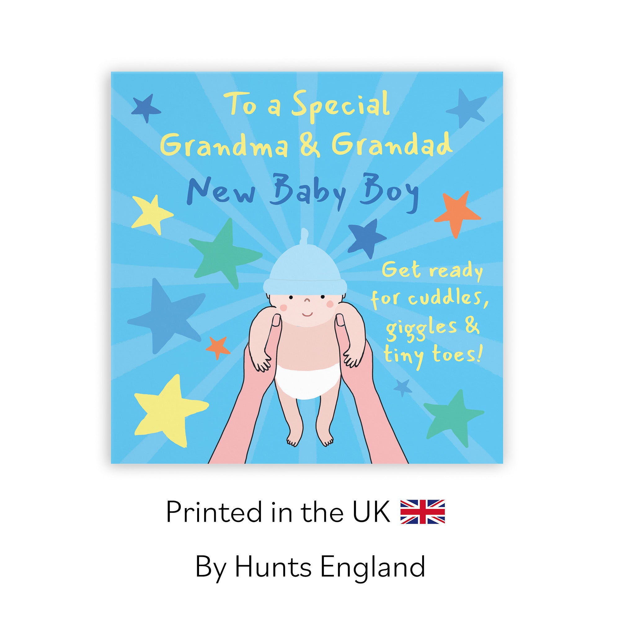 New Baby Boy Congratulations Card For Grandma And Grandad Bundle Of Joy Laugh Out Loud - Default Title (GK00652)
