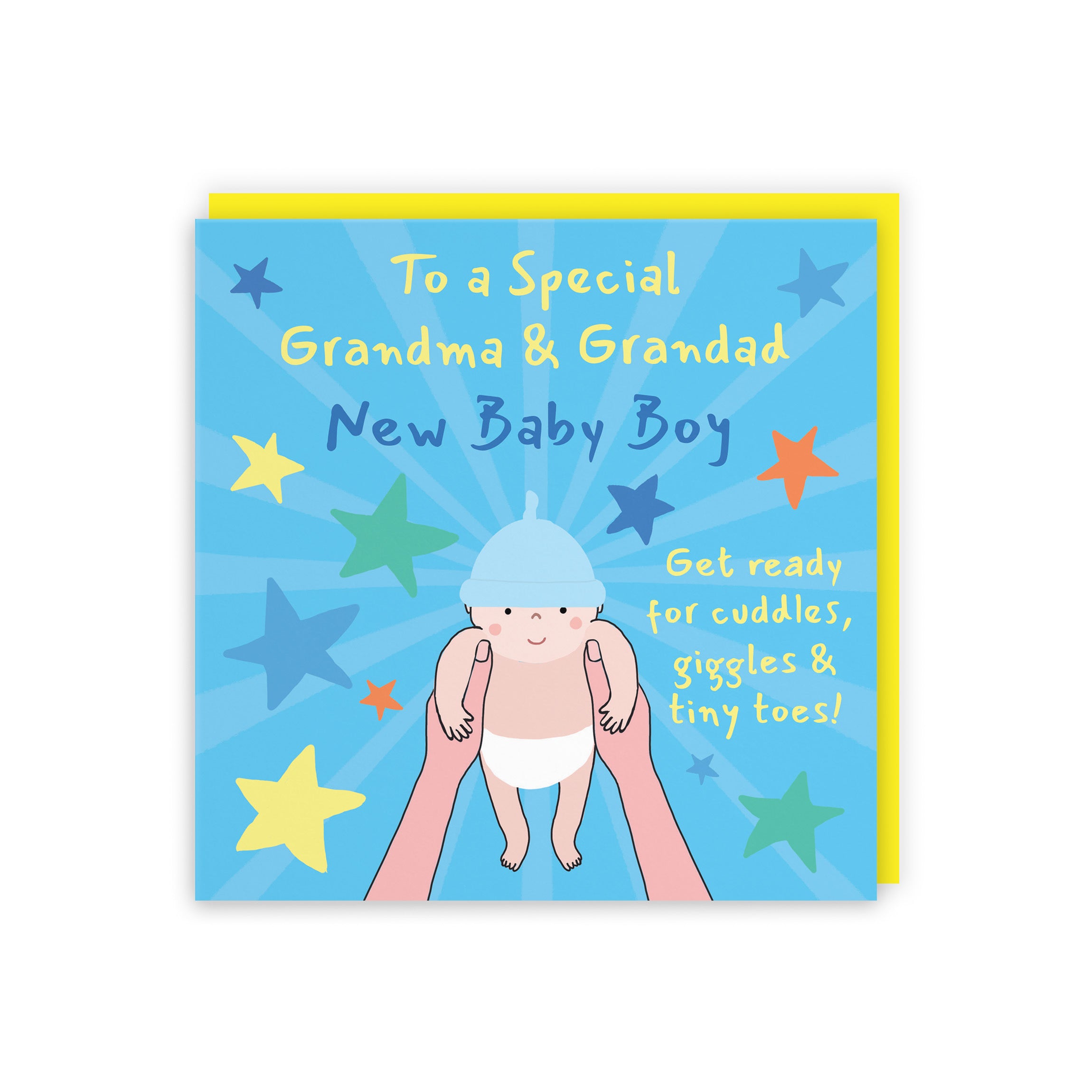New Baby Boy Congratulations Card For Grandma And Grandad Bundle Of Joy Laugh Out Loud - Default Title (GK00652)