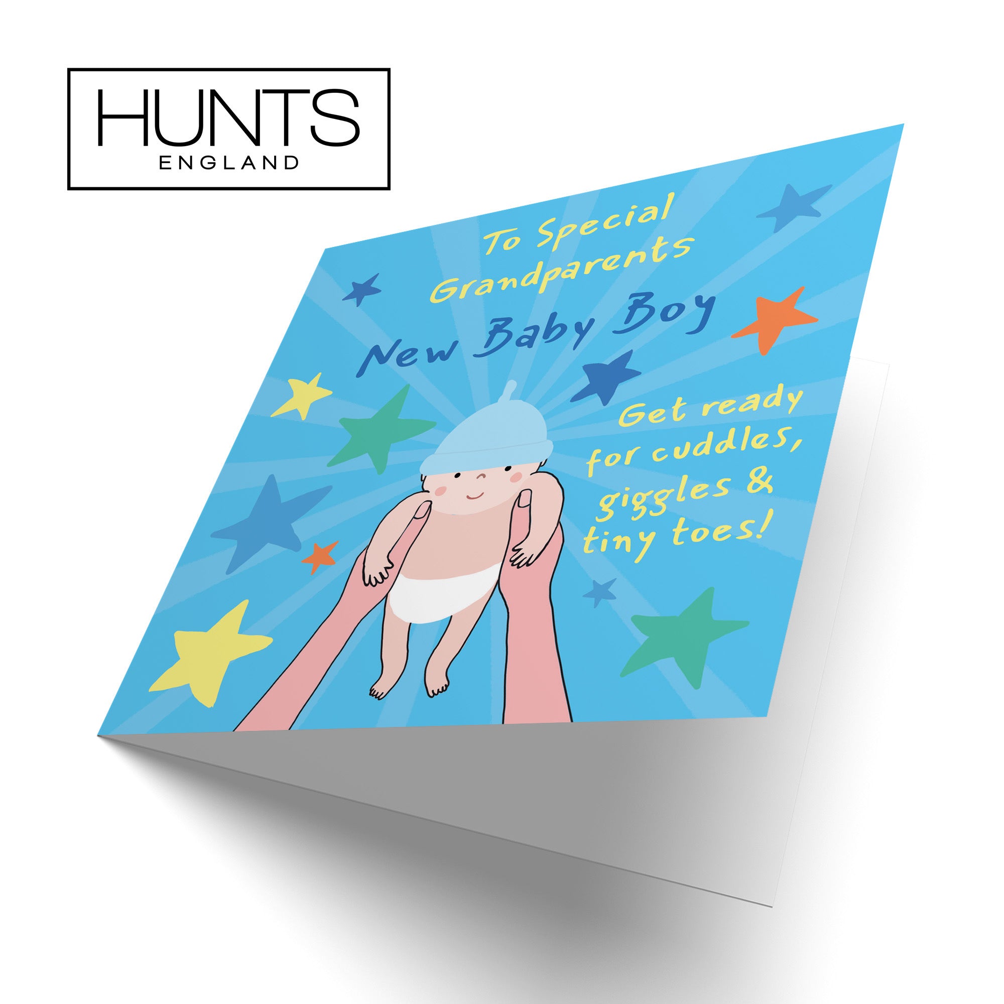 New Baby Boy Congratulations Card For Grandparents Bundle Of Joy Laugh Out Loud - Default Title (GK00656)