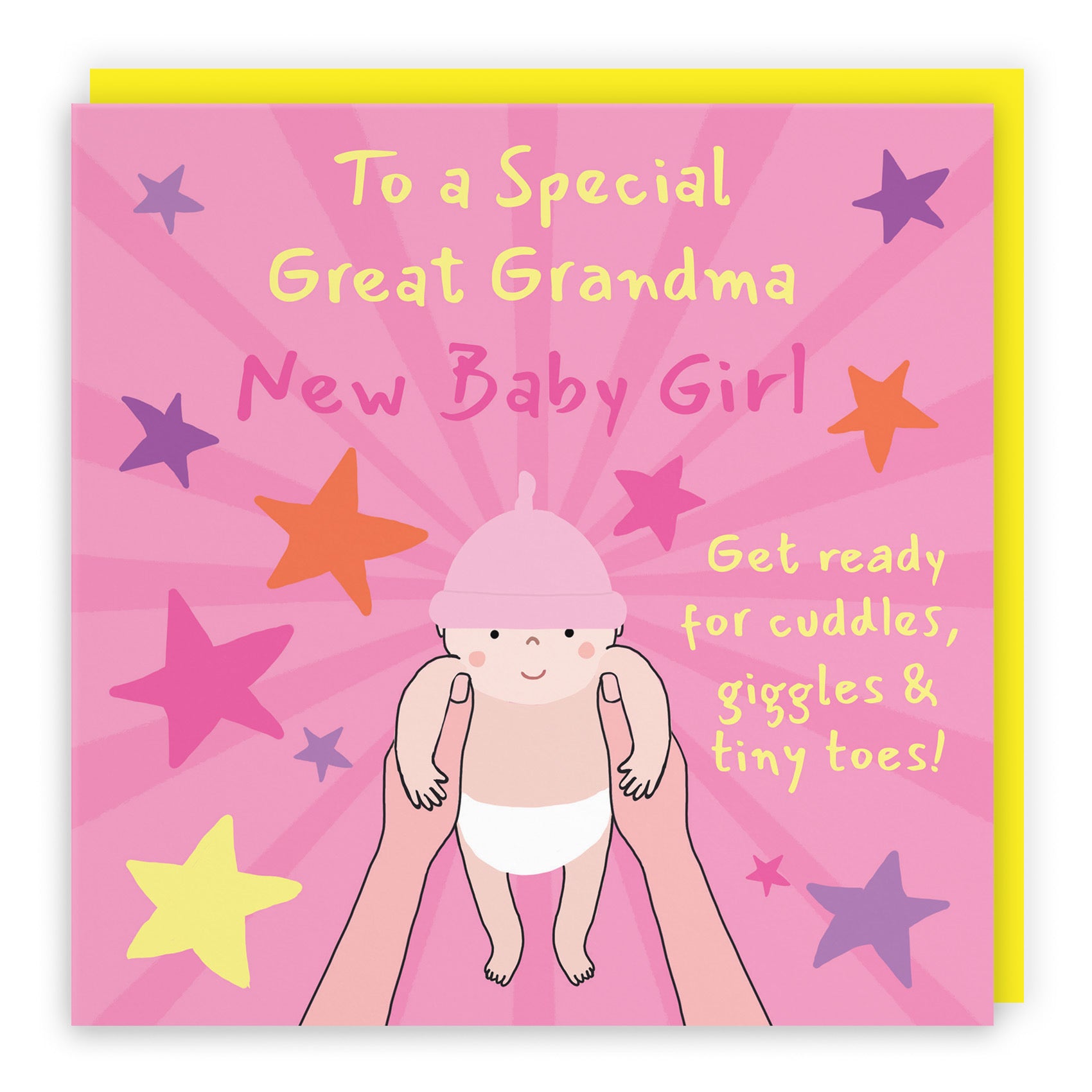 New Baby Girl Congratulations Card For Great Grandma Bundle Of Joy Laugh Out Loud - Default Title (GK00663)