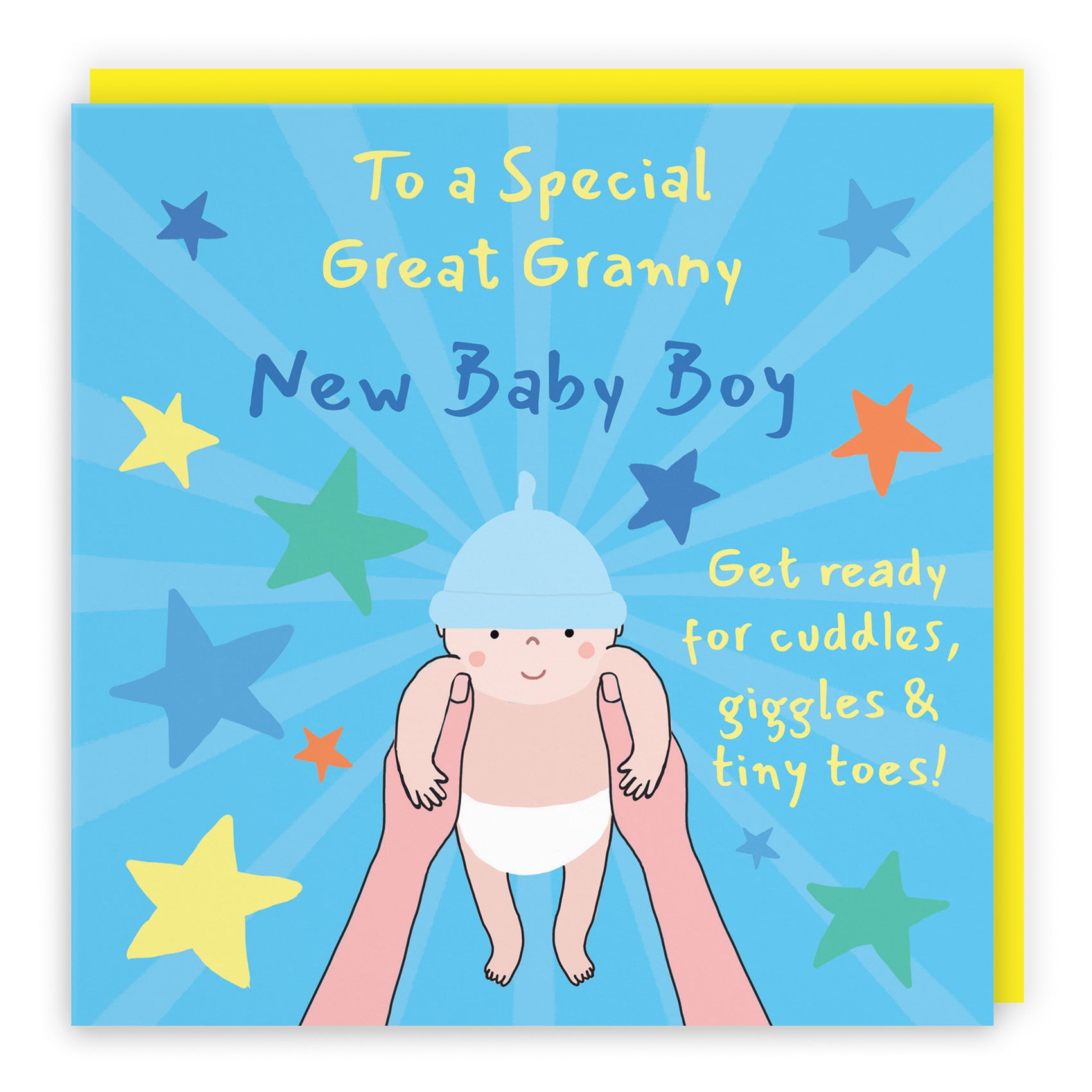 New Baby Boy Congratulations Card For Great Granny Bundle Of Joy Laugh Out Loud - Default Title (GK00664)