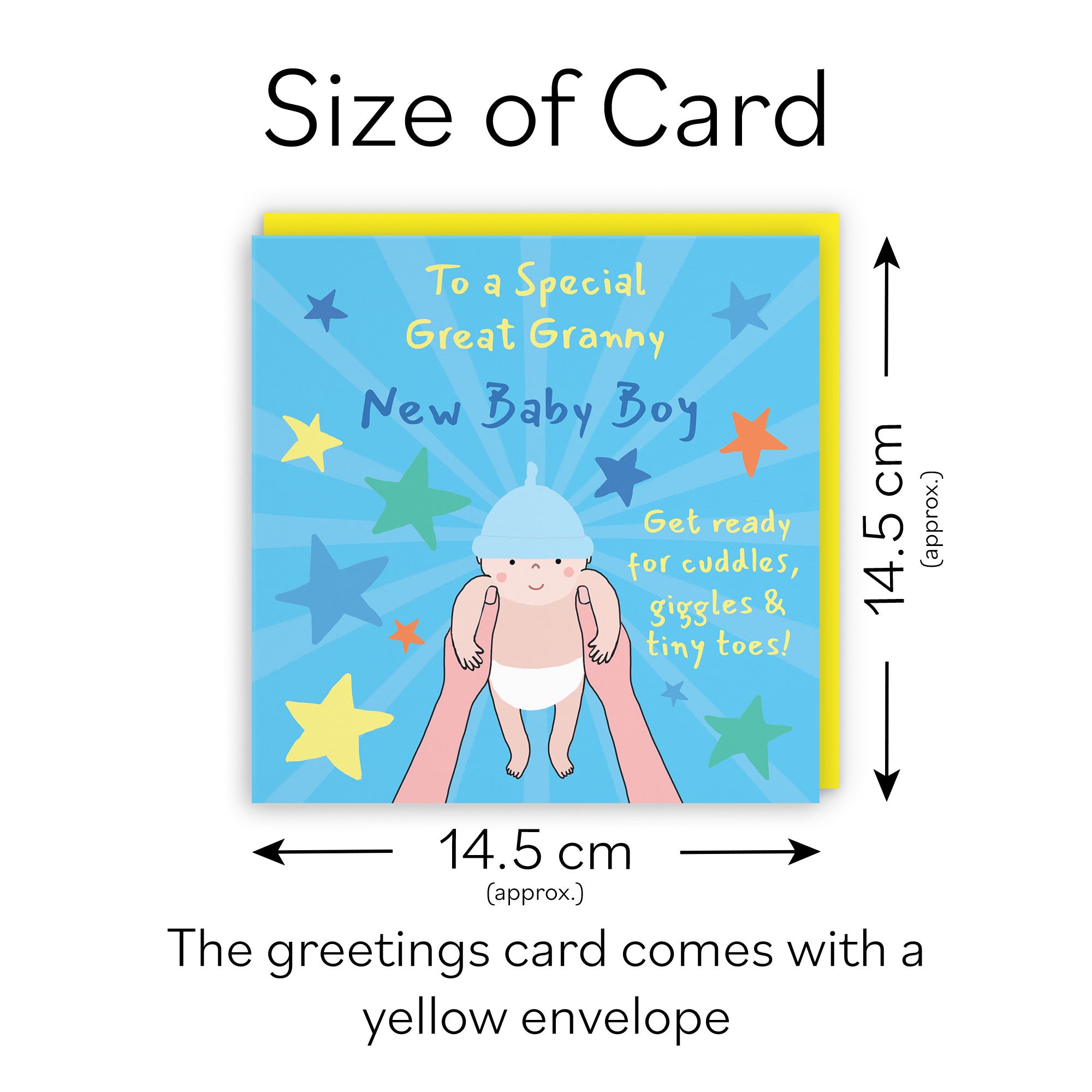 New Baby Boy Congratulations Card For Great Granny Bundle Of Joy Laugh Out Loud - Default Title (GK00664)