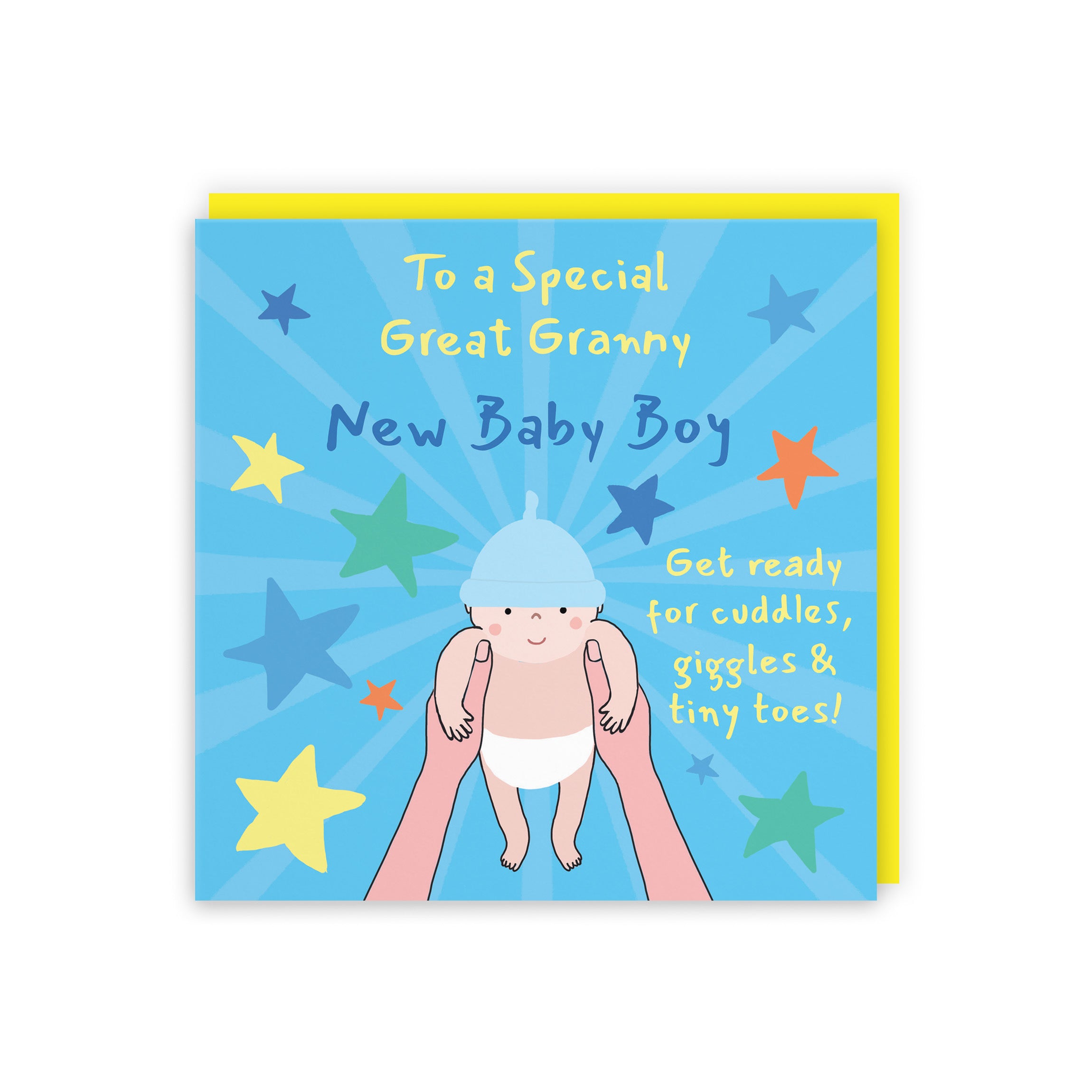 New Baby Boy Congratulations Card For Great Granny Bundle Of Joy Laugh Out Loud - Default Title (GK00664)