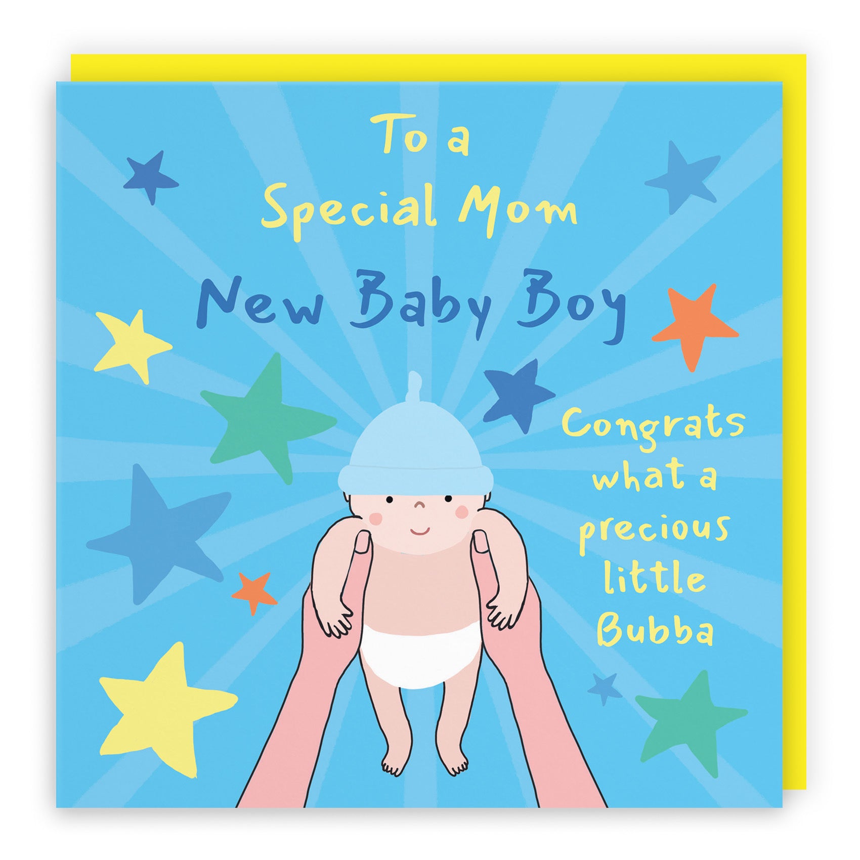 New Baby Boy Congratulations Card For Mom Bundle Of Joy Laugh Out Loud - Default Title (GK00666)