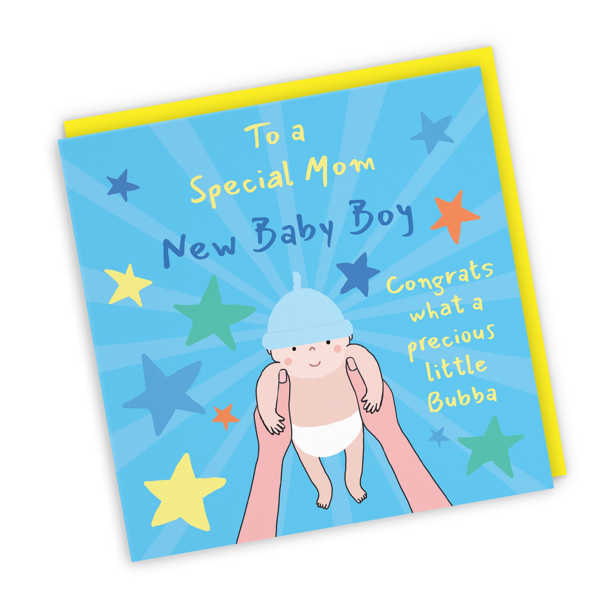 New Baby Boy Congratulations Card For Mom Bundle Of Joy Laugh Out Loud - Default Title (GK00666)