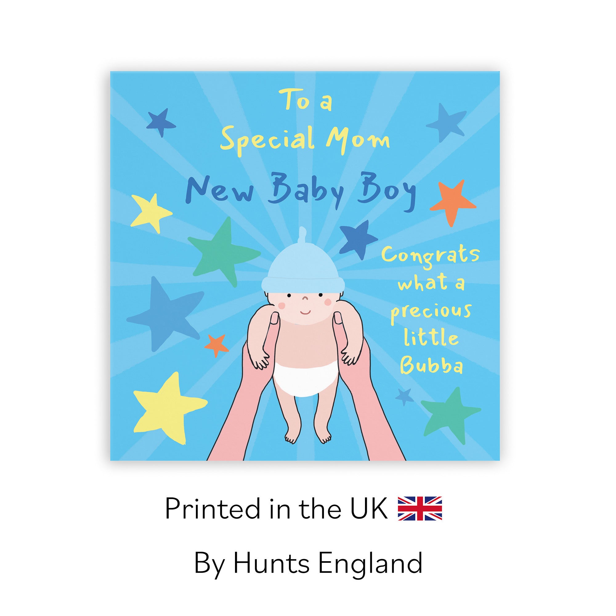 New Baby Boy Congratulations Card For Mom Bundle Of Joy Laugh Out Loud - Default Title (GK00666)