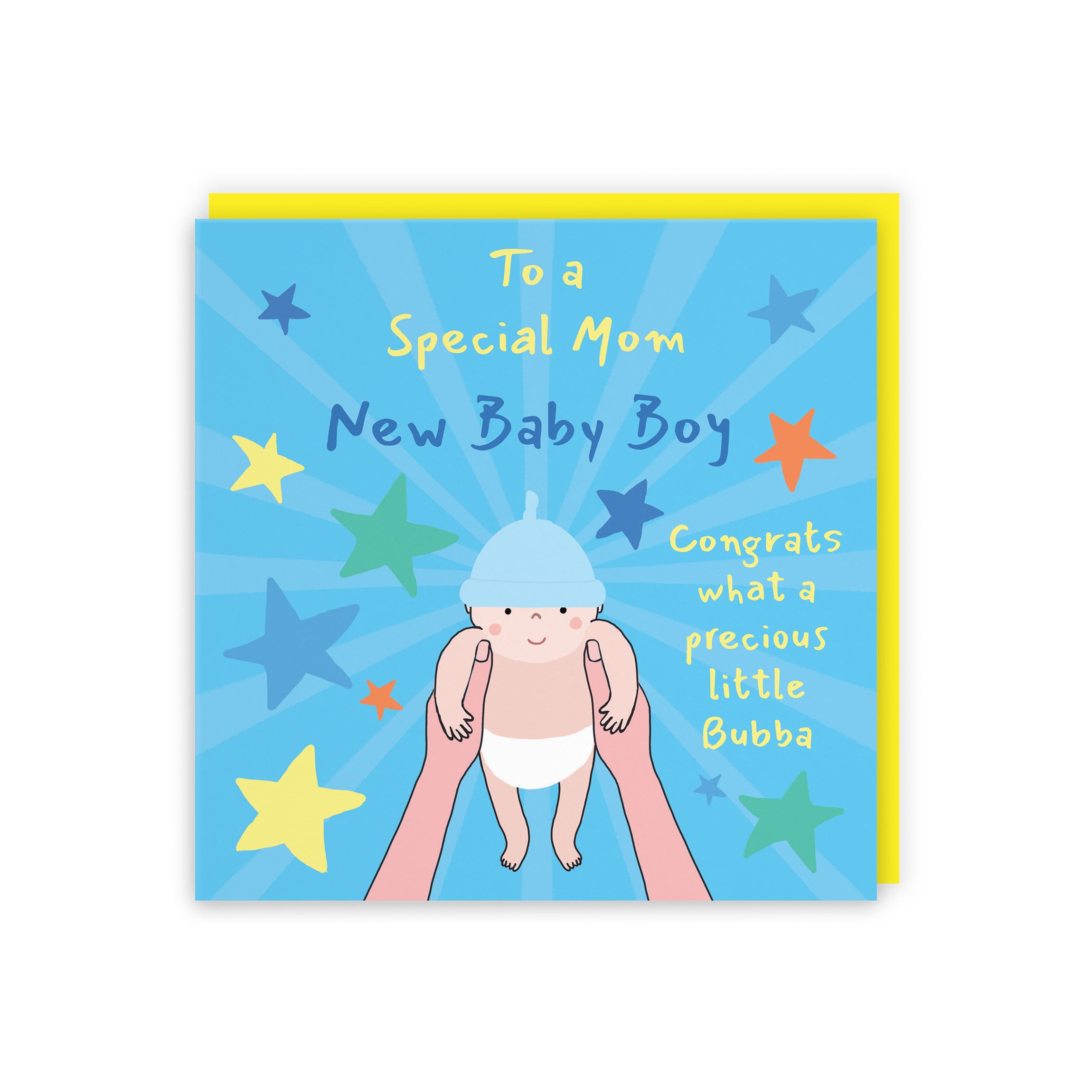 New Baby Boy Congratulations Card For Mom Bundle Of Joy Laugh Out Loud - Default Title (GK00666)