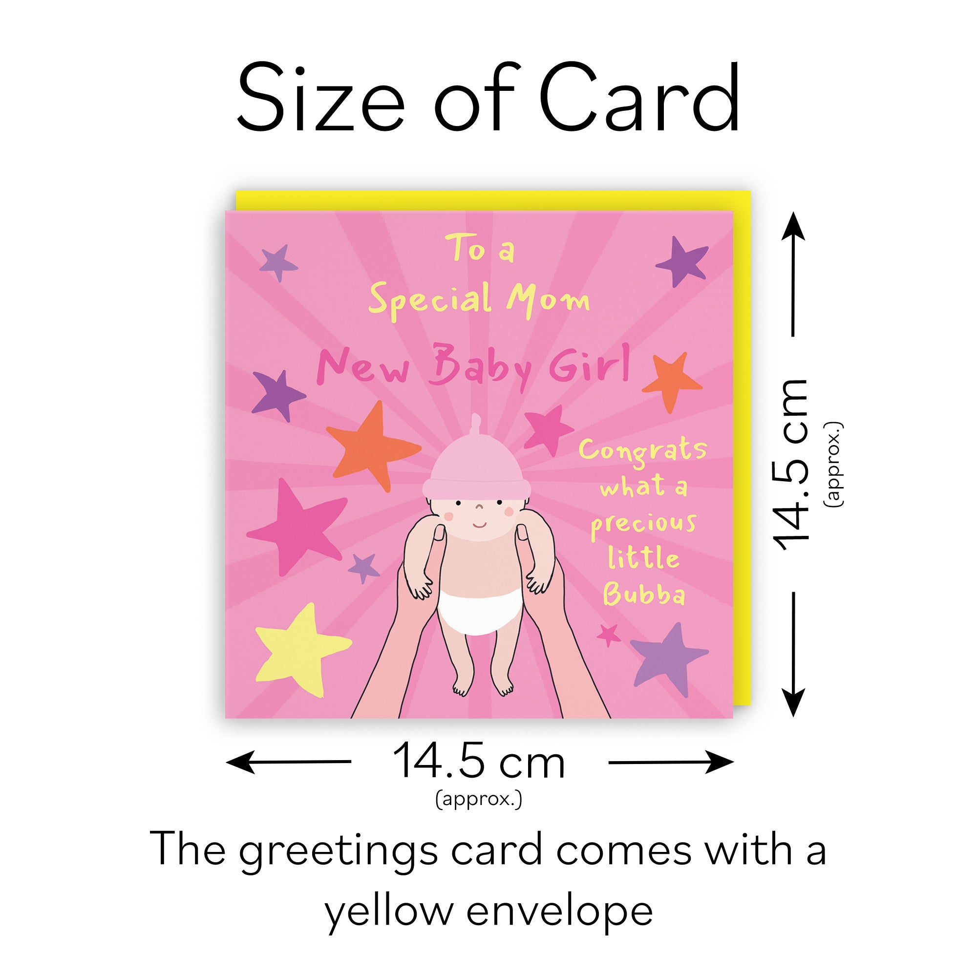 New Baby Girl Congratulations Card For Mom Bundle Of Joy Laugh Out Loud - Default Title (GK00667)