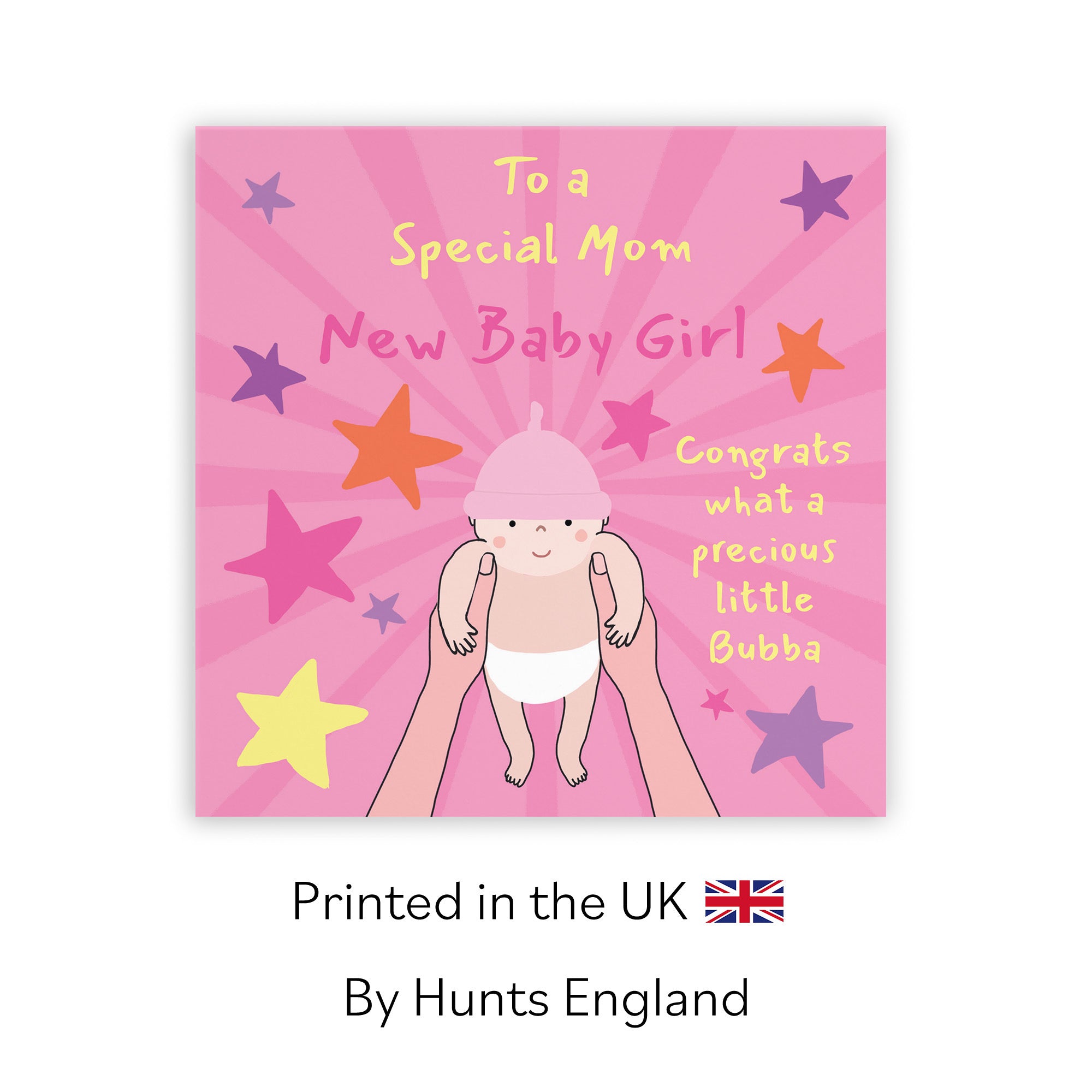 New Baby Girl Congratulations Card For Mom Bundle Of Joy Laugh Out Loud - Default Title (GK00667)