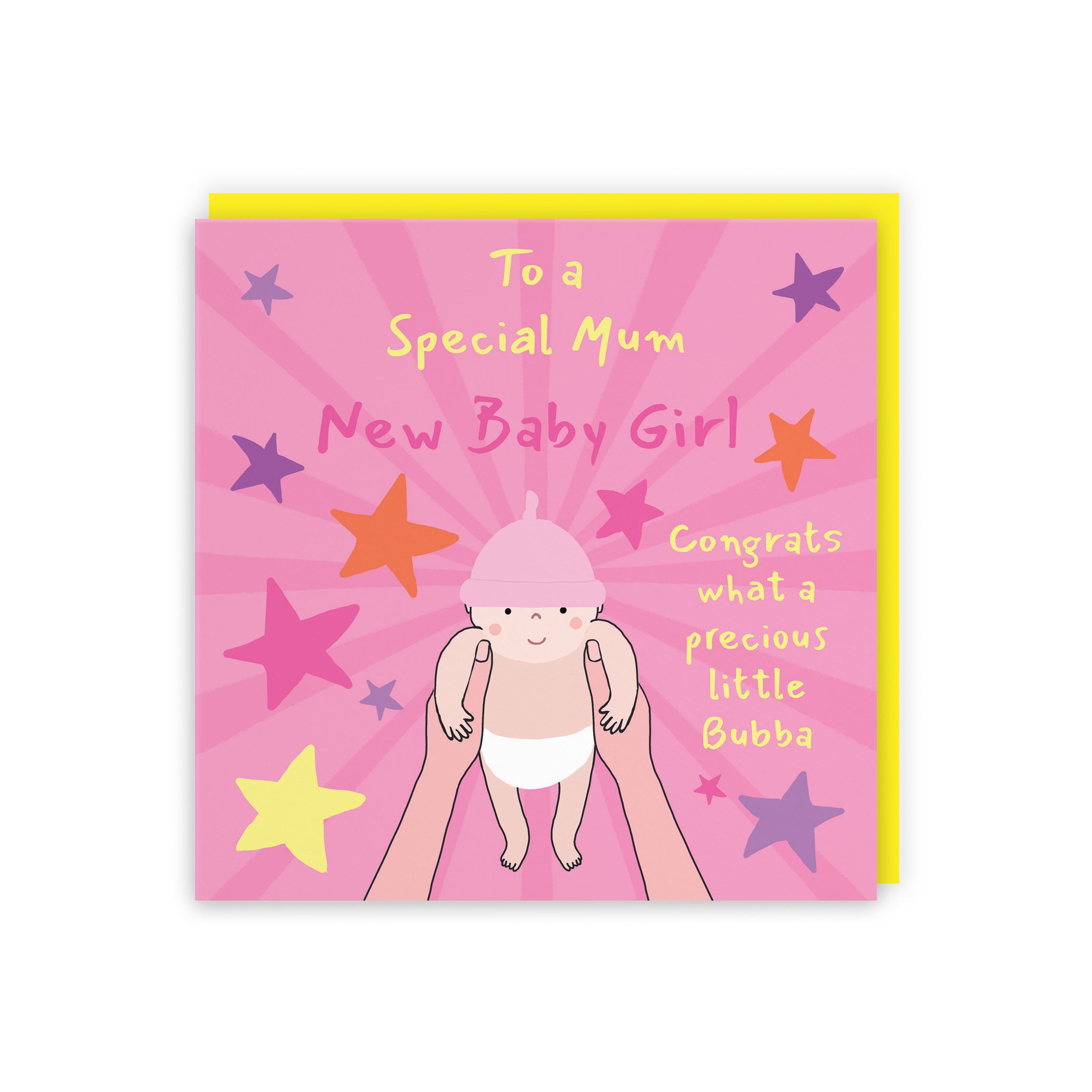 New Baby Girl Congratulations Card For Mum Bundle Of Joy Laugh Out Loud - Default Title (GK00669)