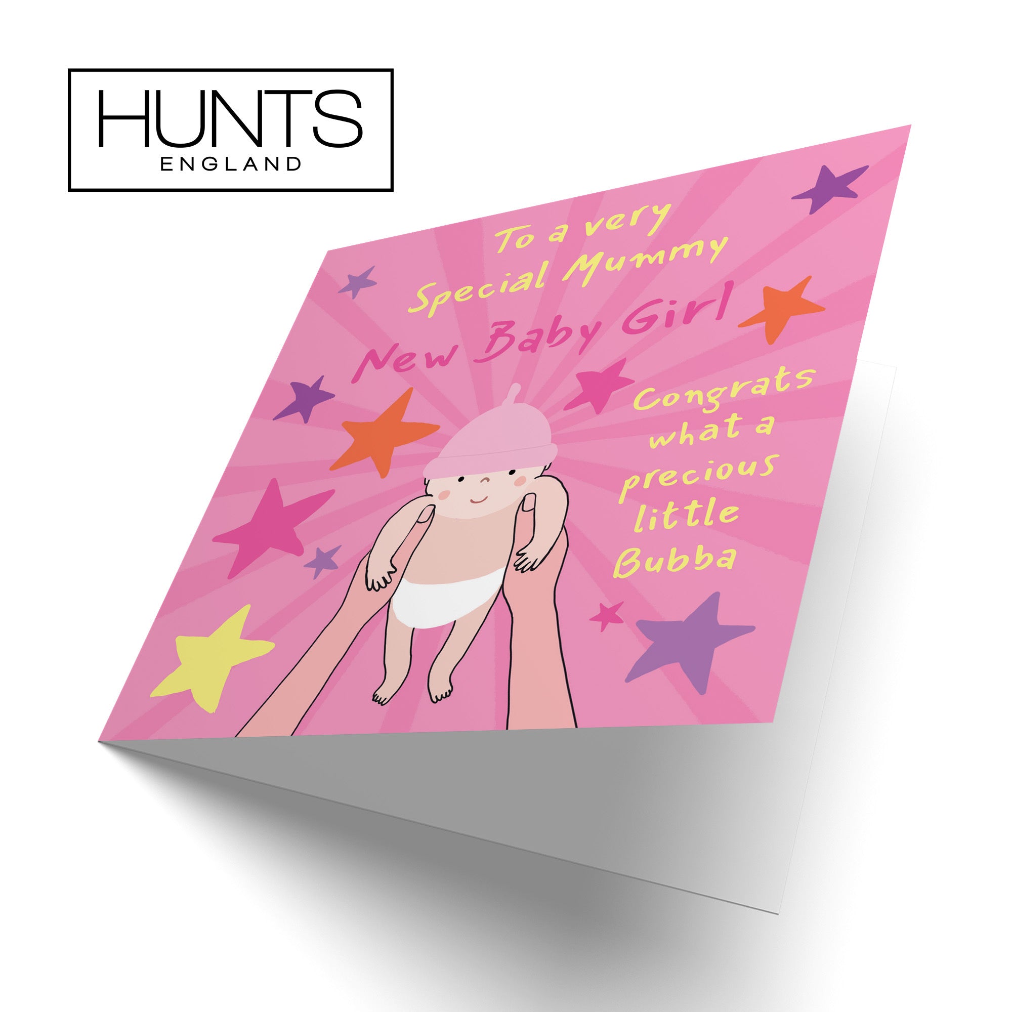 New Baby Girl Congratulations Card For Mummy Bundle Of Joy Laugh Out Loud - Default Title (GK00673)