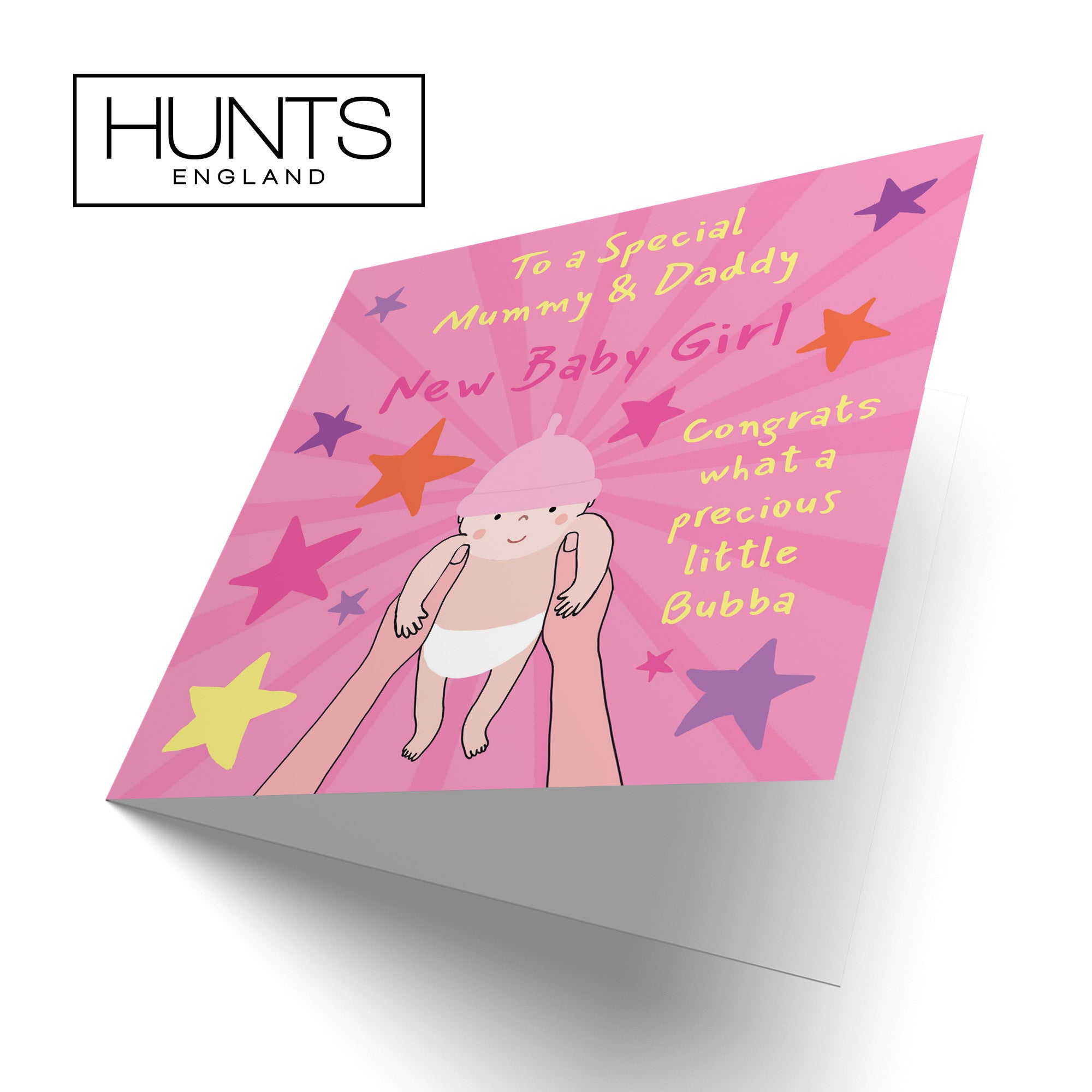 New Baby Girl Congratulations Card For Mummy And Daddy Bundle Of Joy Laugh Out Loud - Default Title (GK00675)