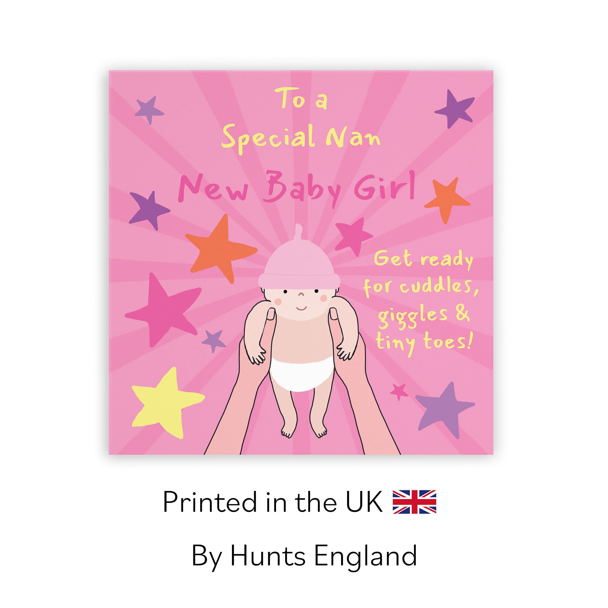 New Baby Girl Congratulations Card For Nan Bundle Of Joy Laugh Out Loud - Default Title (GK00677)