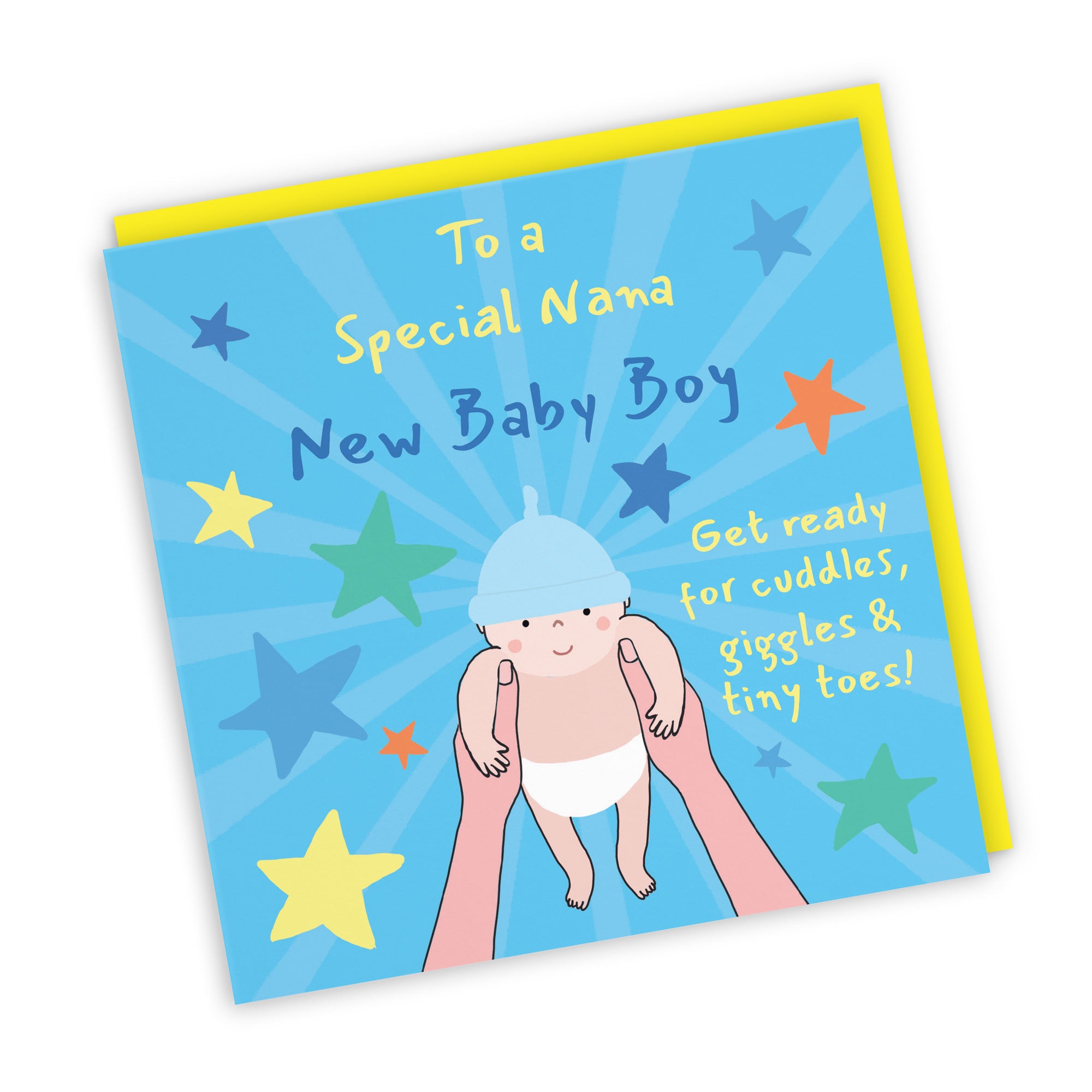 New Baby Boy Congratulations Card For Nana Bundle Of Joy Laugh Out Loud - Default Title (GK00678)