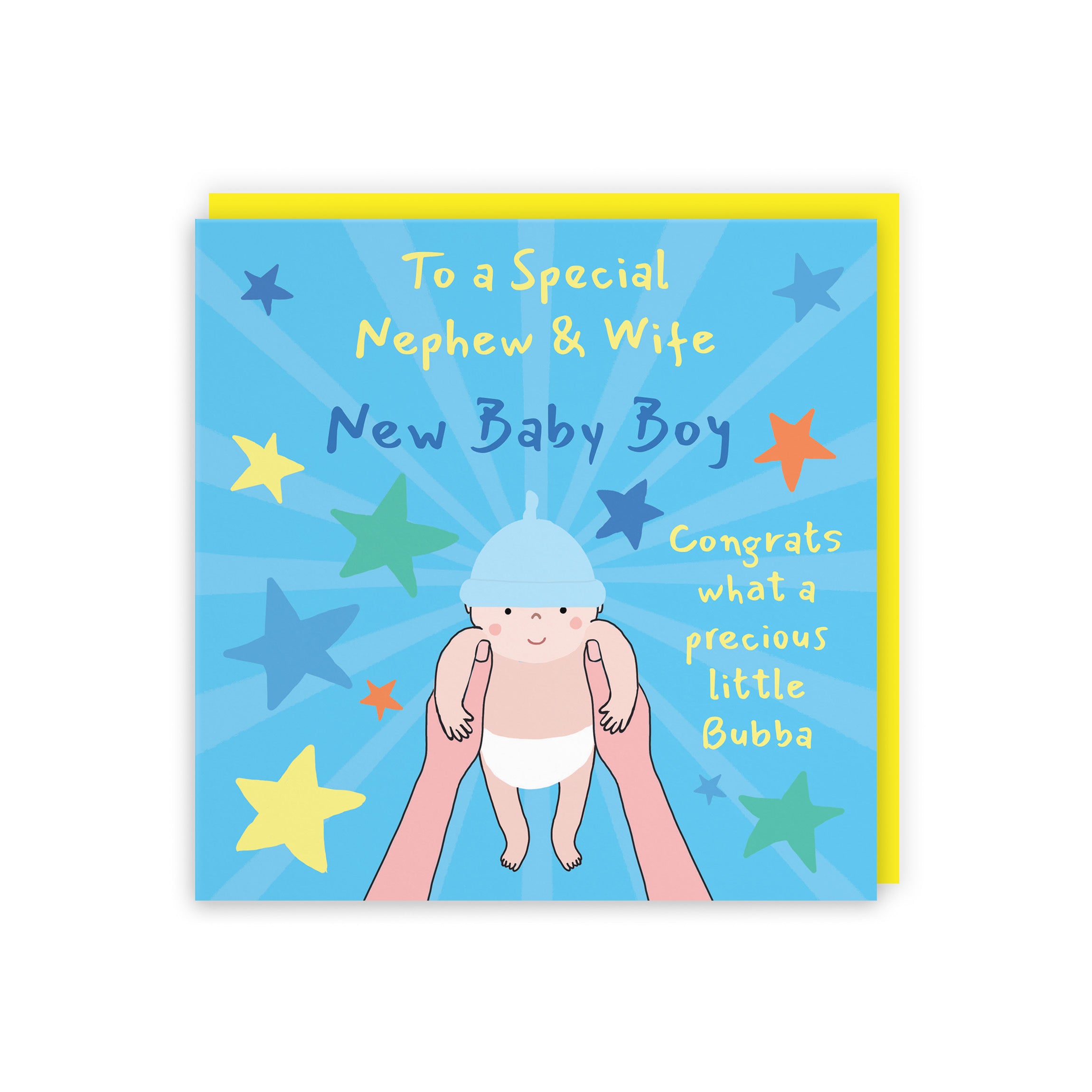 New Baby Boy Congratulations Card For Nephew And Wife Bundle Of Joy Laugh Out Loud - Default Title (GK00684)