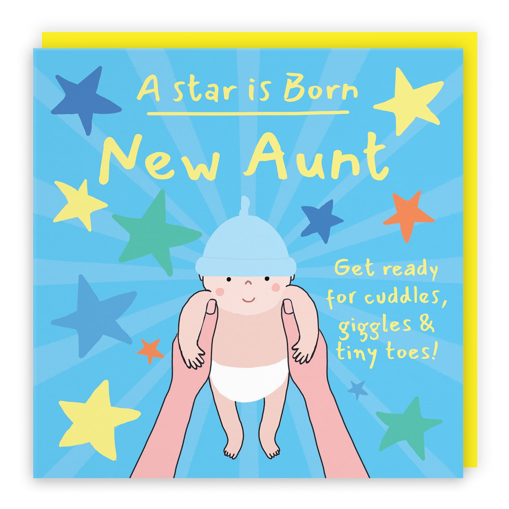 New Aunt New Baby Boy Congratulations Card Bundle Of Joy Laugh Out Loud - Default Title (GK00686)