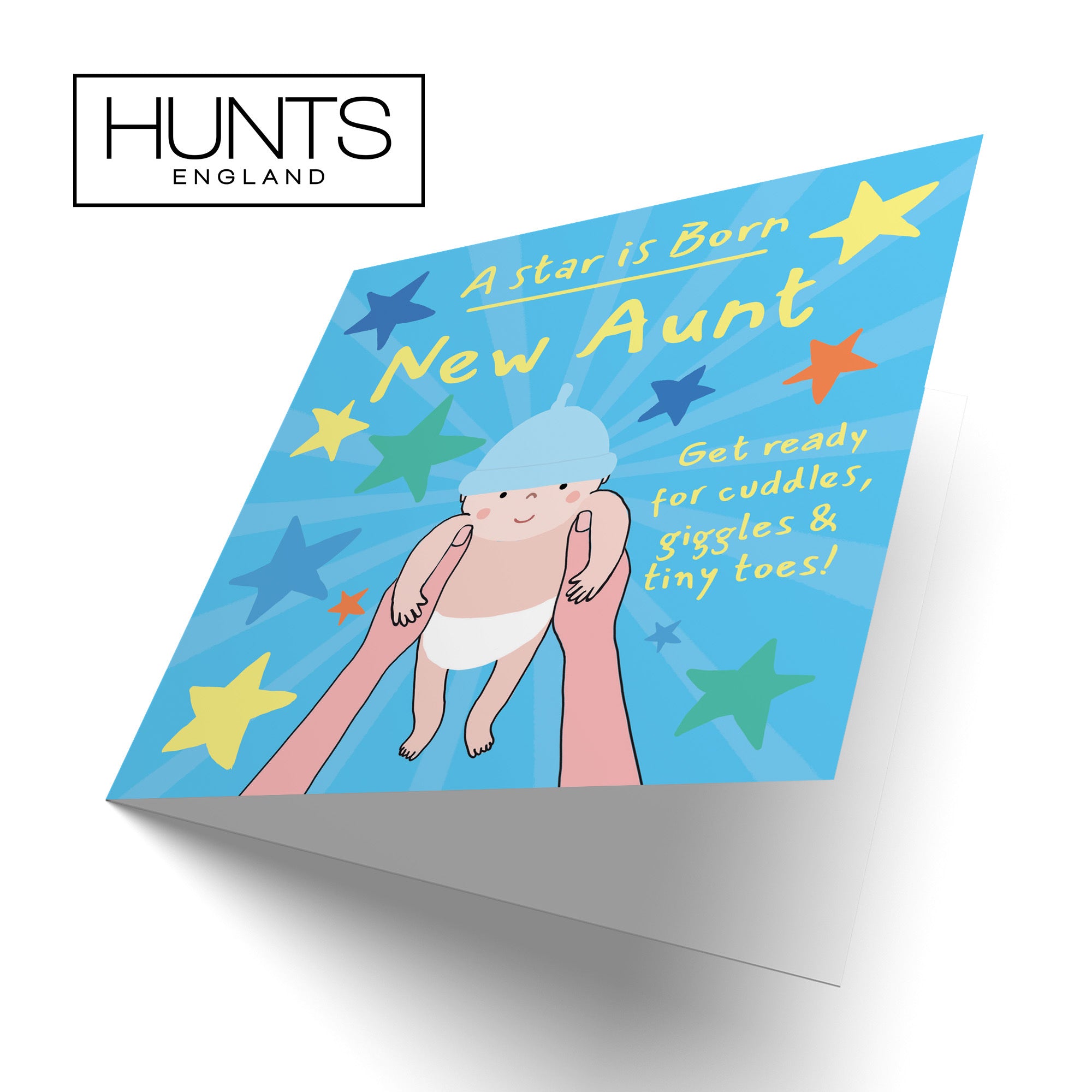 New Aunt New Baby Boy Congratulations Card Bundle Of Joy Laugh Out Loud - Default Title (GK00686)